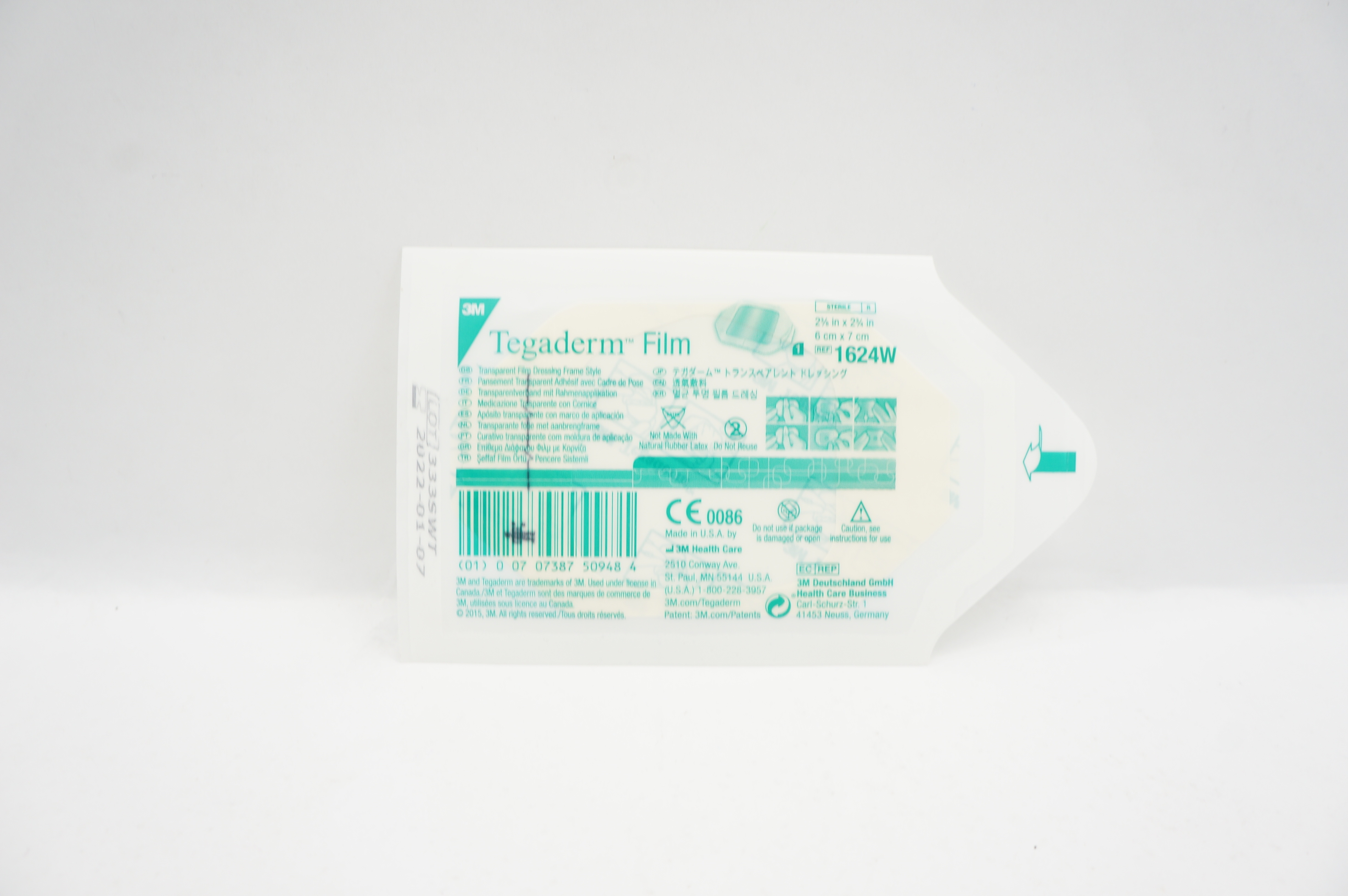 3M 1624W Tegaderm Transparent Film Dressing Frame Style 2-3/8 x 2-3/4inch (x)