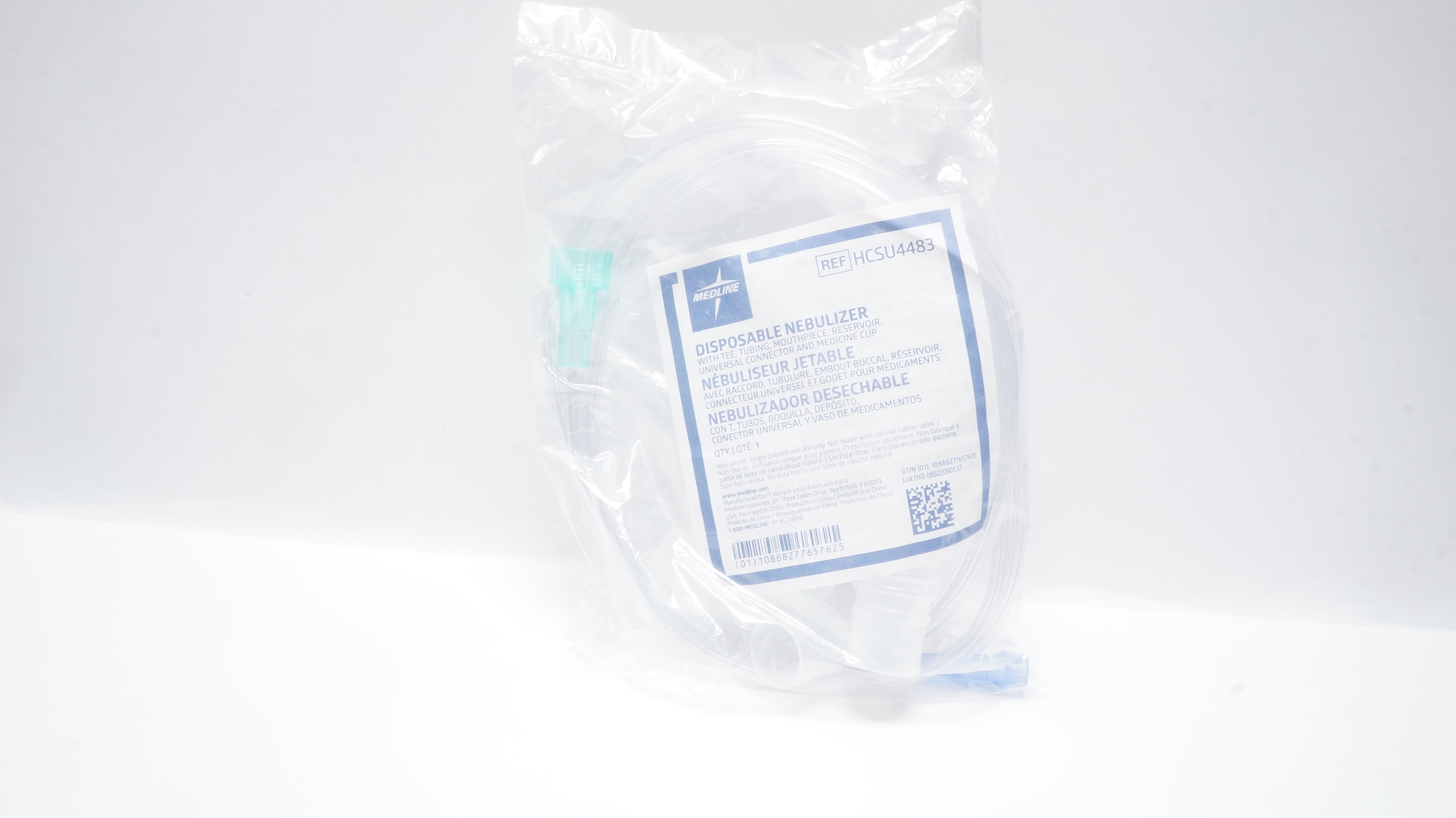 Medline HCSU4483 Disposable Nebulizer W/Tee,Tubing,Mouthpiece,Reservoir & etc.