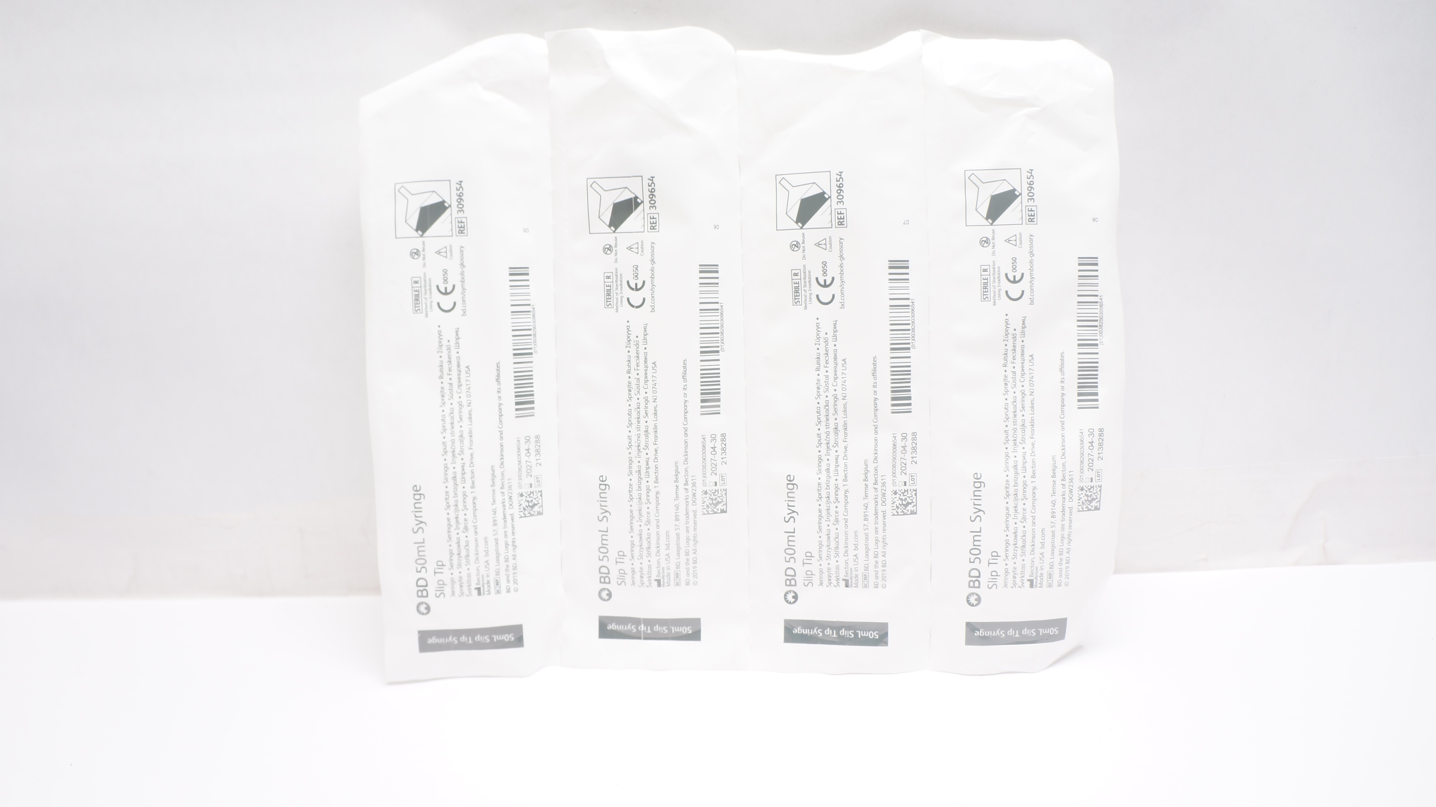 BD 309654 Slip Tip Syringe 50ml - Lot of 4