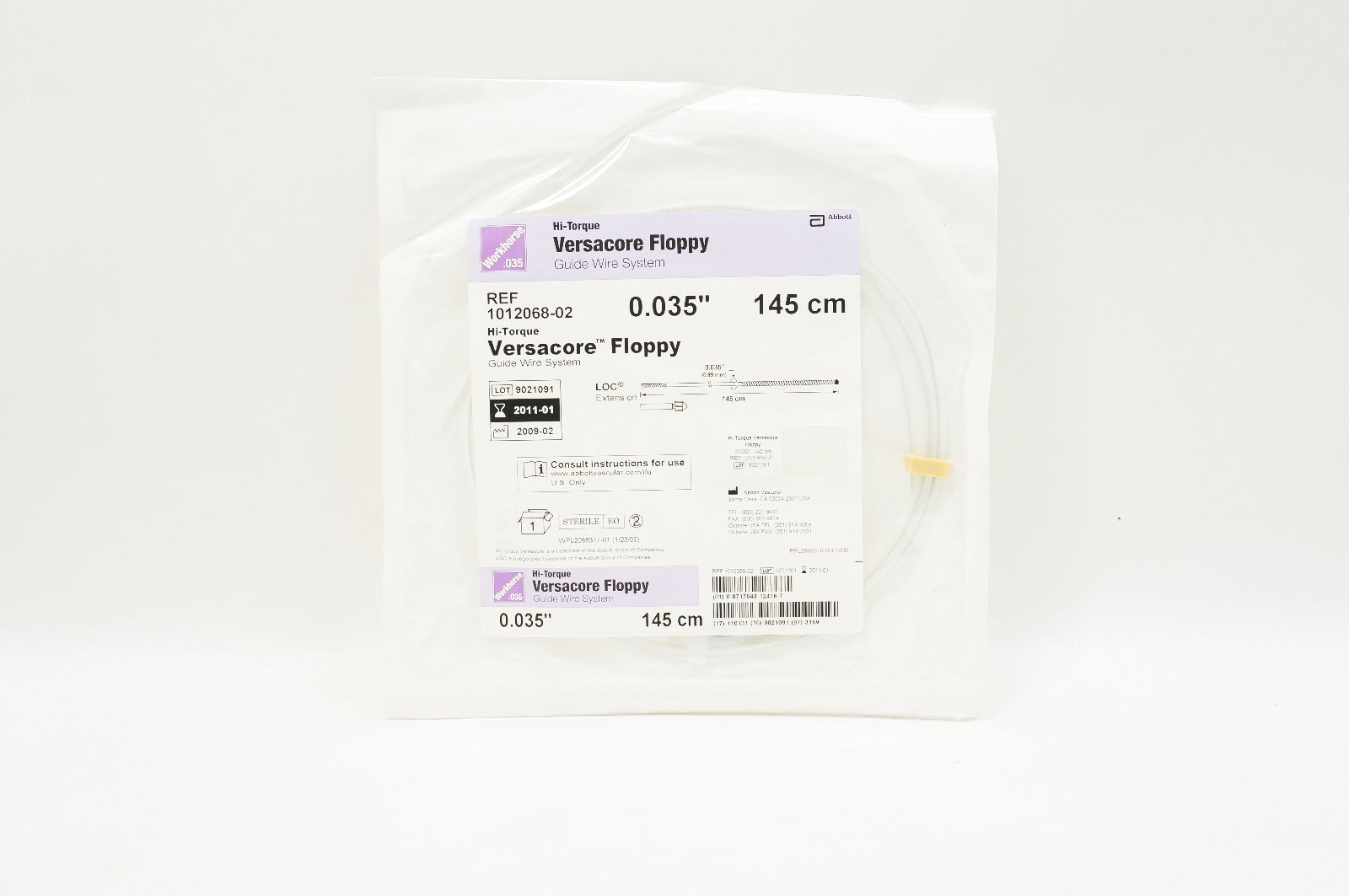 Abbott 1012068-02 Hi-Torque Versacore Floppy Guide Wire 0.035inch x 145cm (x)