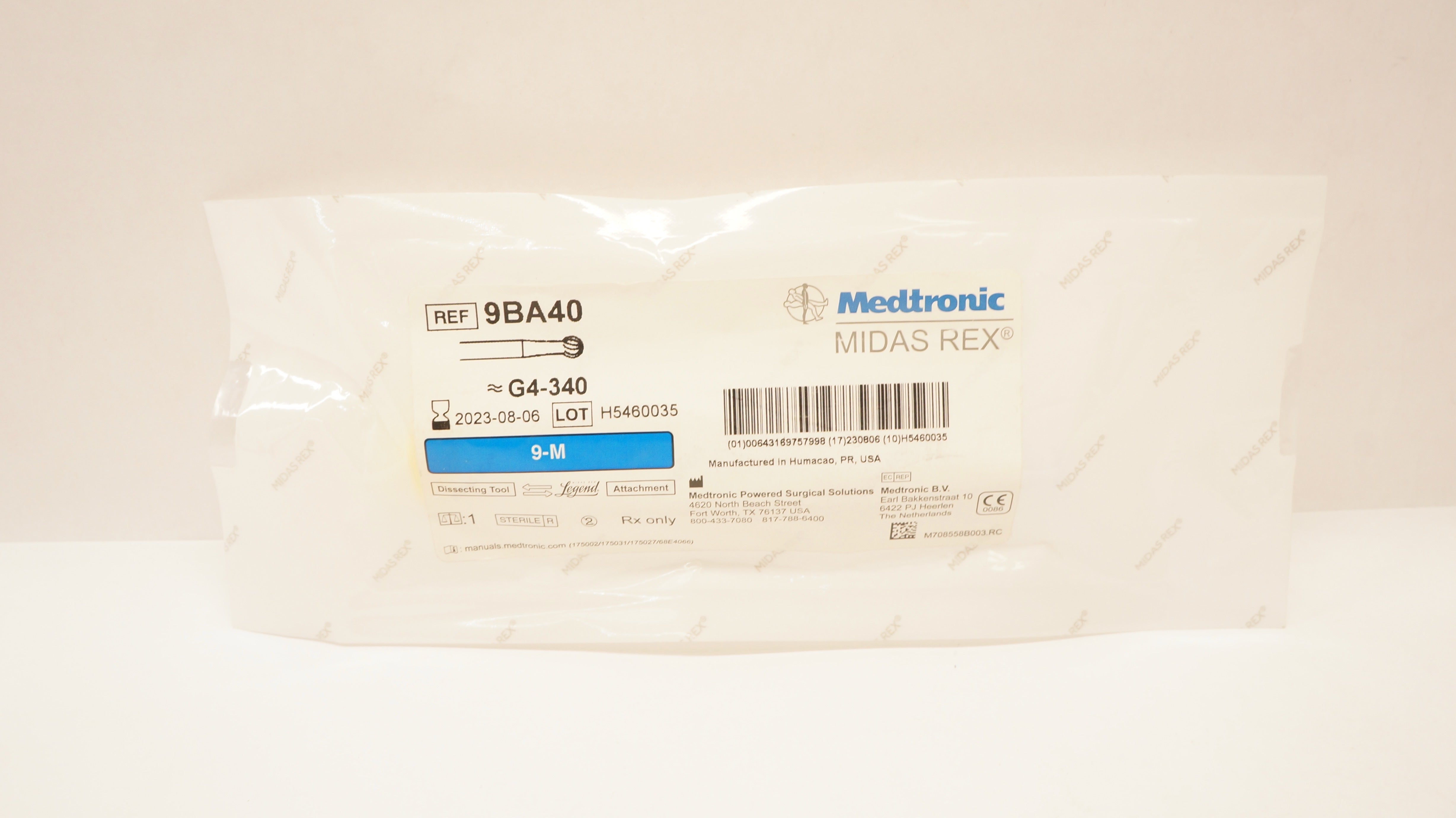Medtronic 9BA40 Midas Rex Dissecting Tool G4-340, 9-M