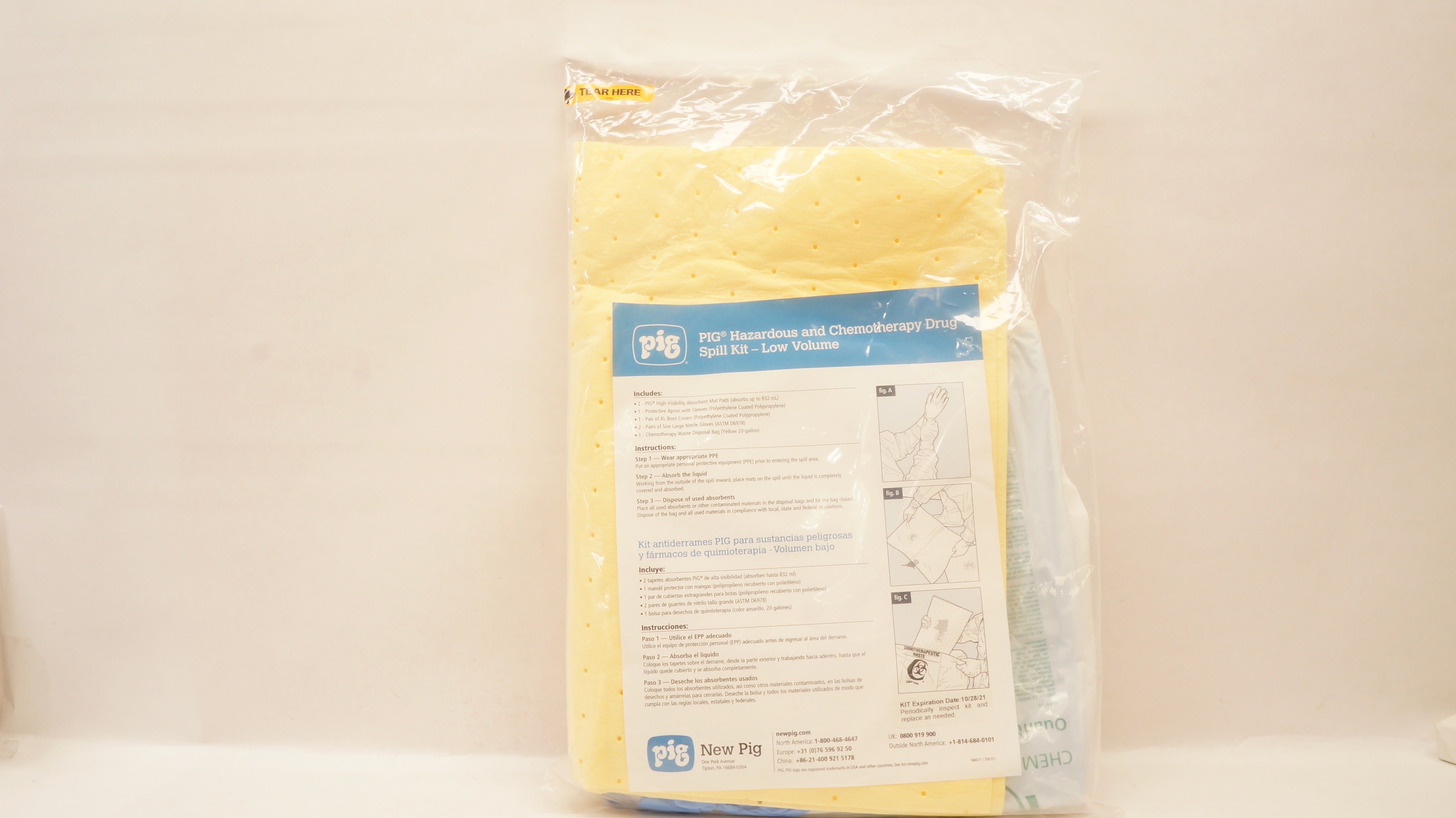 New Pig Hazardous and Chemotherapy Drug Spill Kit,Low Volume (x)
