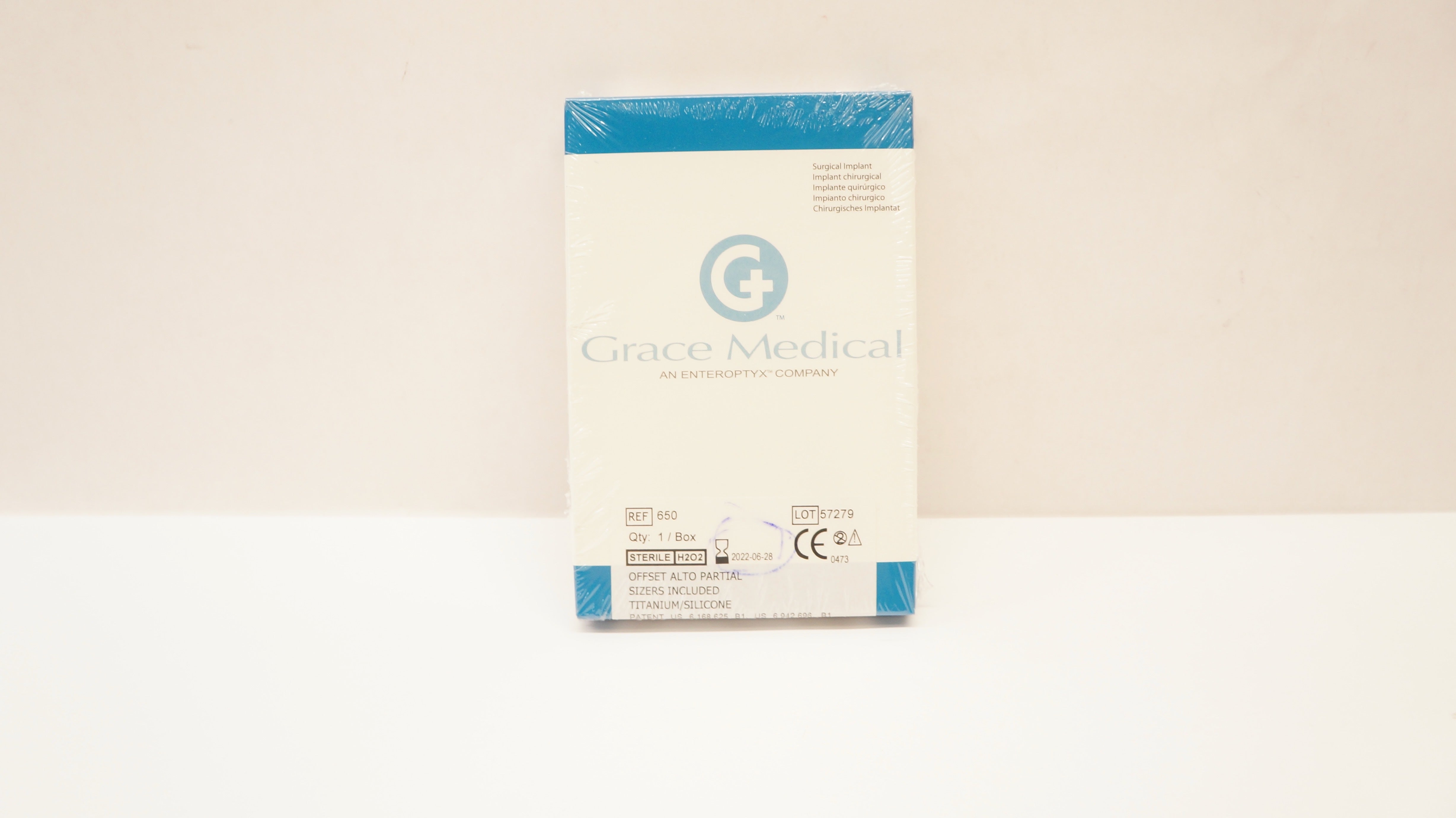 Grace Medical 650 Offset Alto Partial Sizers Included Titanium/Silicone (x)