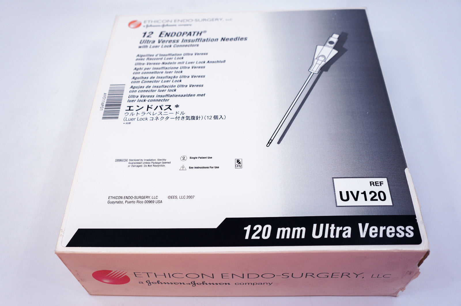 ETHICON UV120 Endopath Ultra Veress Insufflation Needles ~ Box of 12 (x)