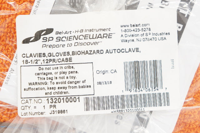 Bel-Art Products 132010001 SP Scienceware  Gloves, 18-1/2inch - Case of 12