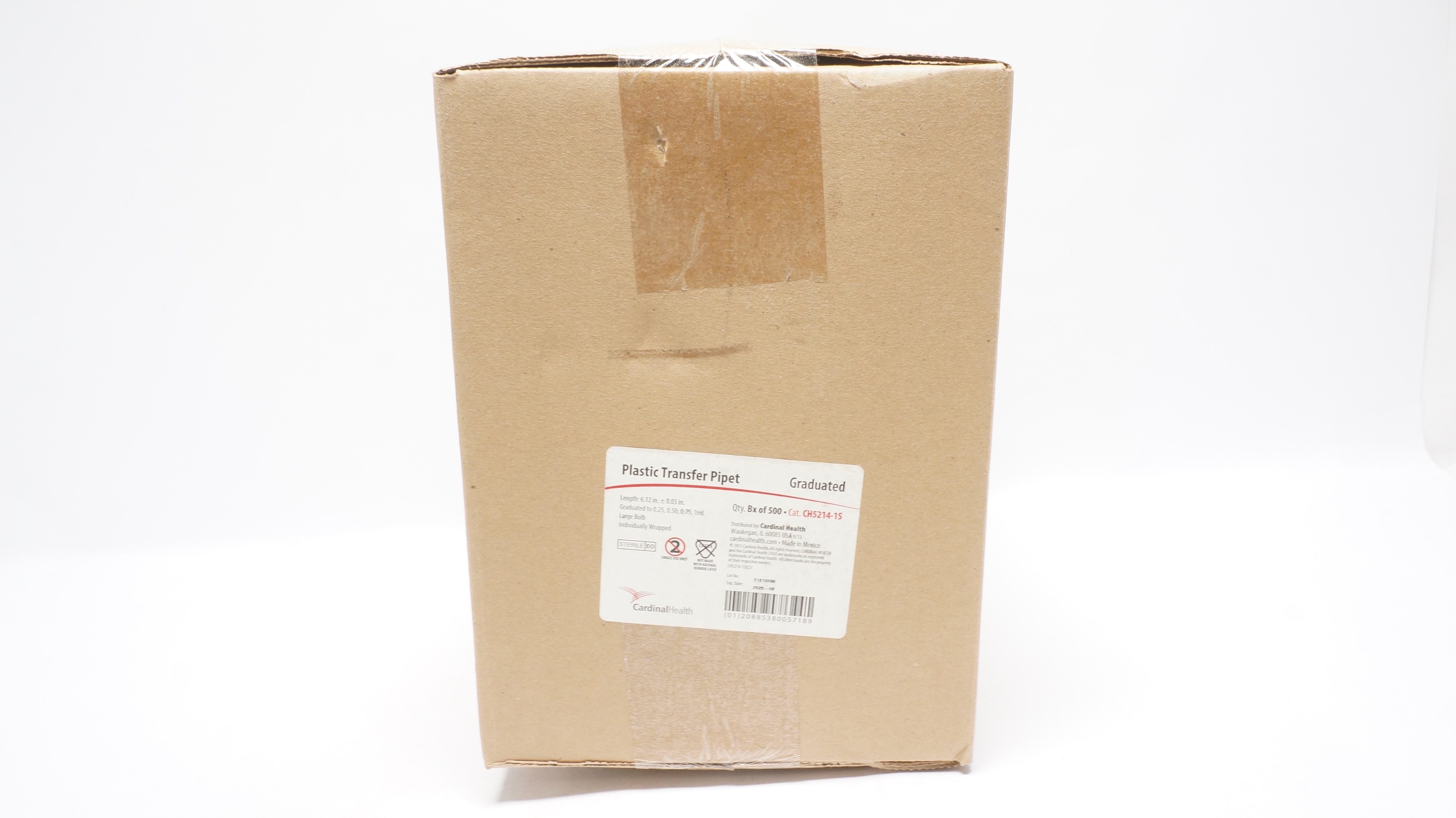 Cardinal Health CH5214-1S Graduated Plastic Transfer Pipettes (x) - Box of 500