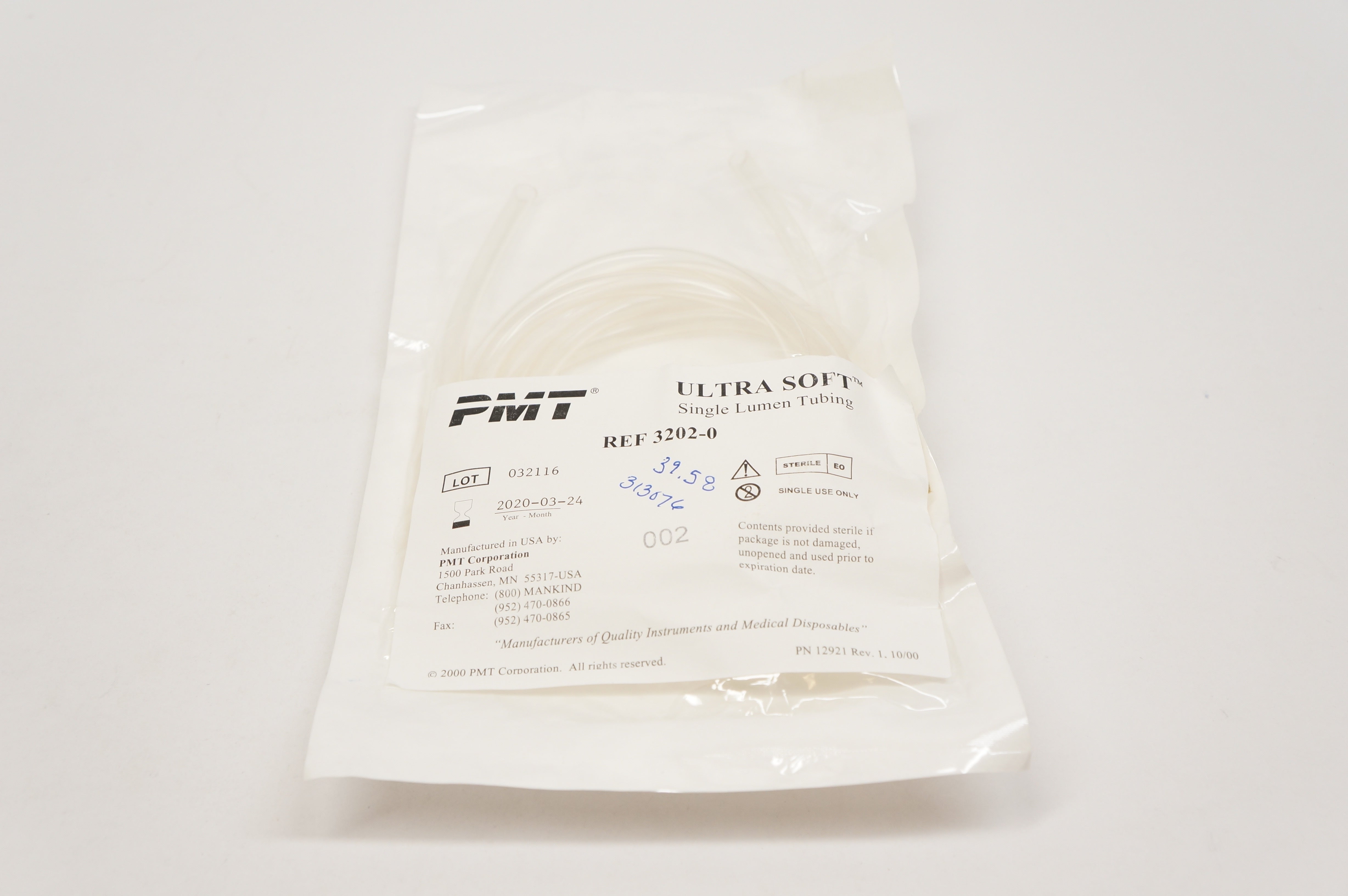 PMT 3202-0 ULTRA SOFT Single Lumen Tubing (x)