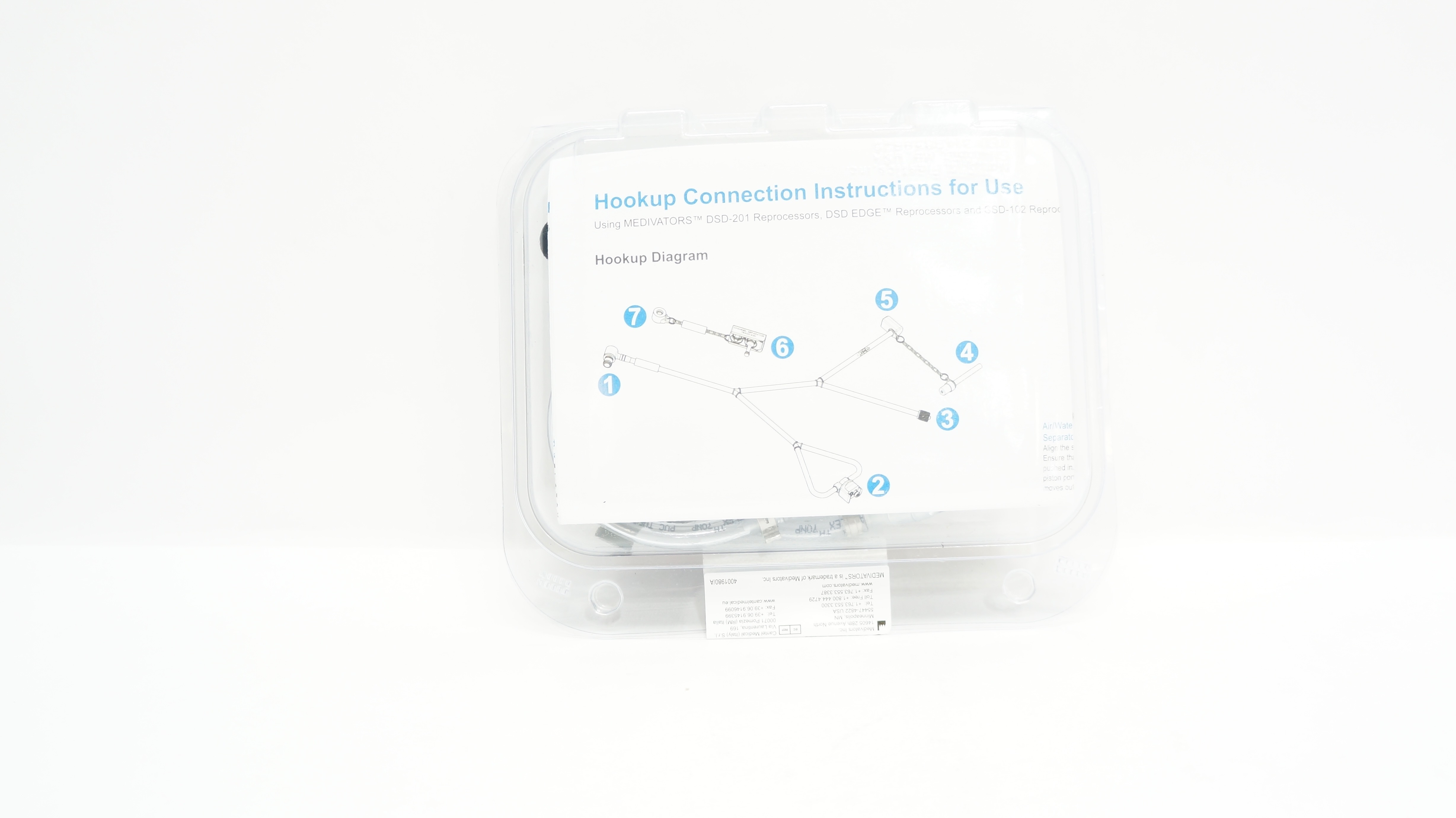 Medivators DSD-110-HU0188 Hookup Kit Components