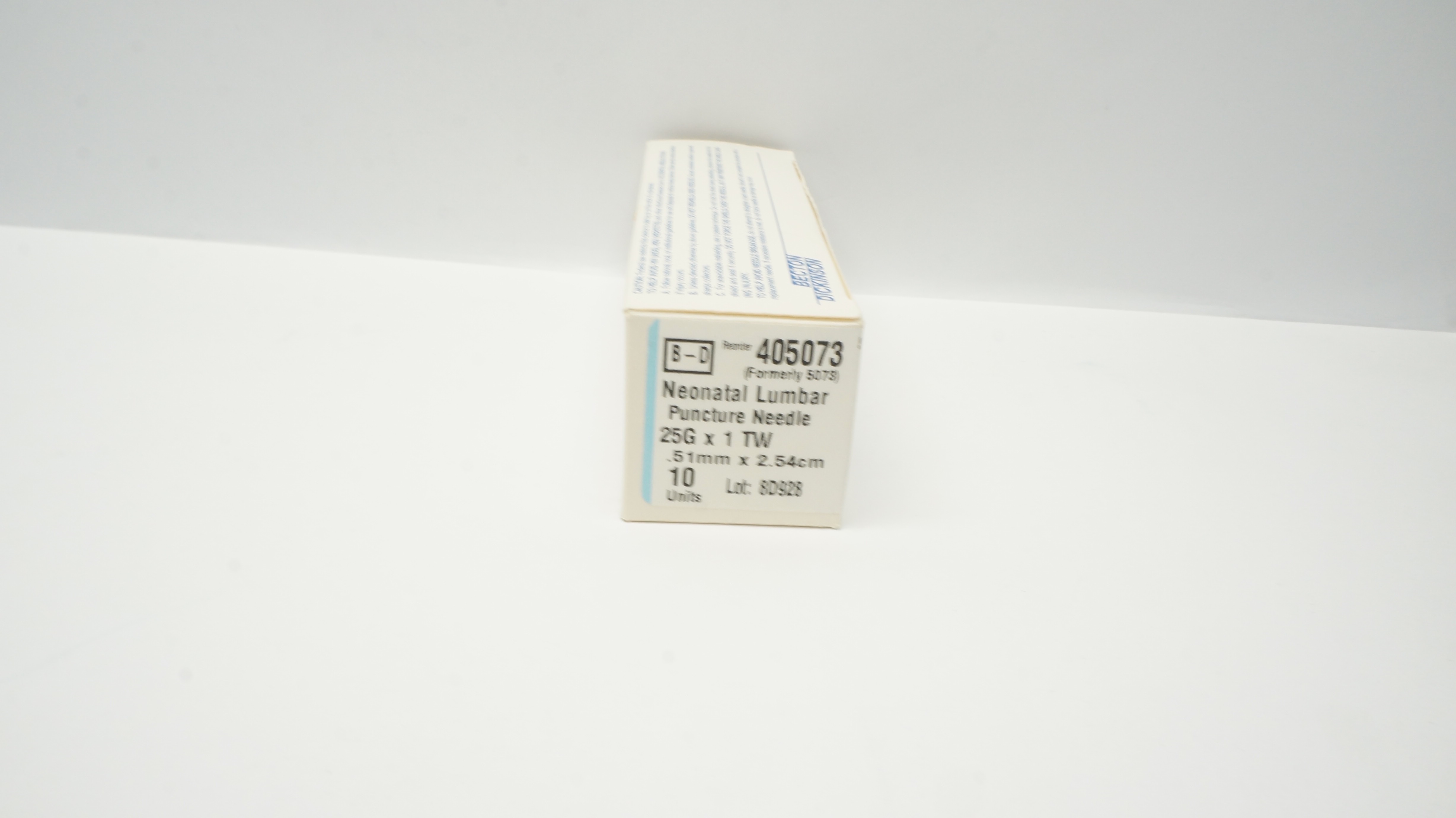 BD 405073 Neonatal Lumbar Puncture Ndle 25G x 1.00inch TW - Box of 2