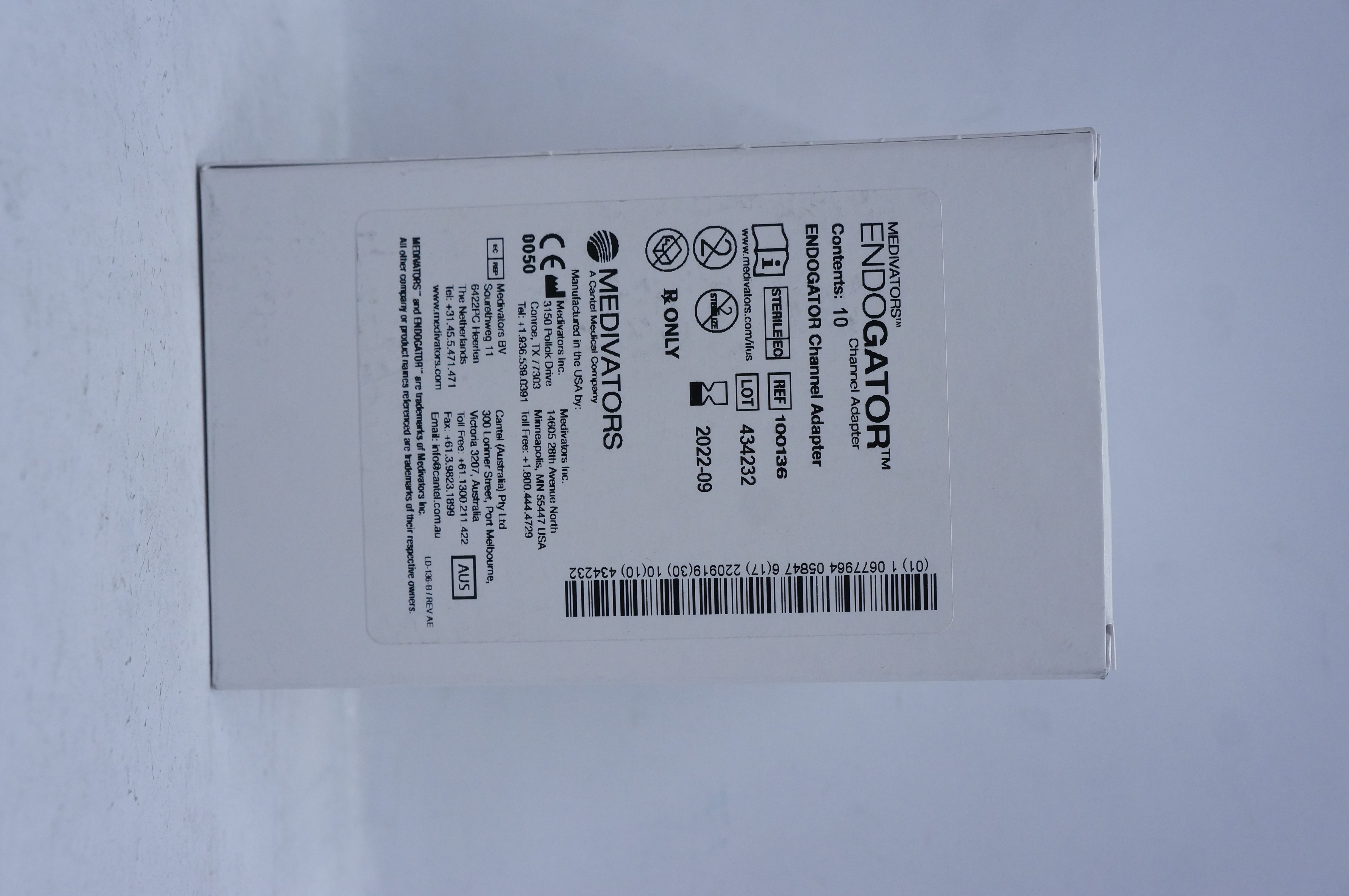 Medivators 100136 Endogator Channel Adapter - Box of 10