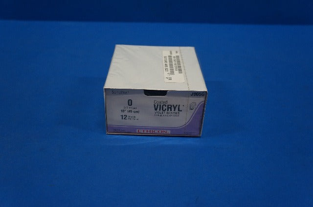Ethicon J906G VICRYL, SUTUPAK Violet Braided 12-18 - Box of 12