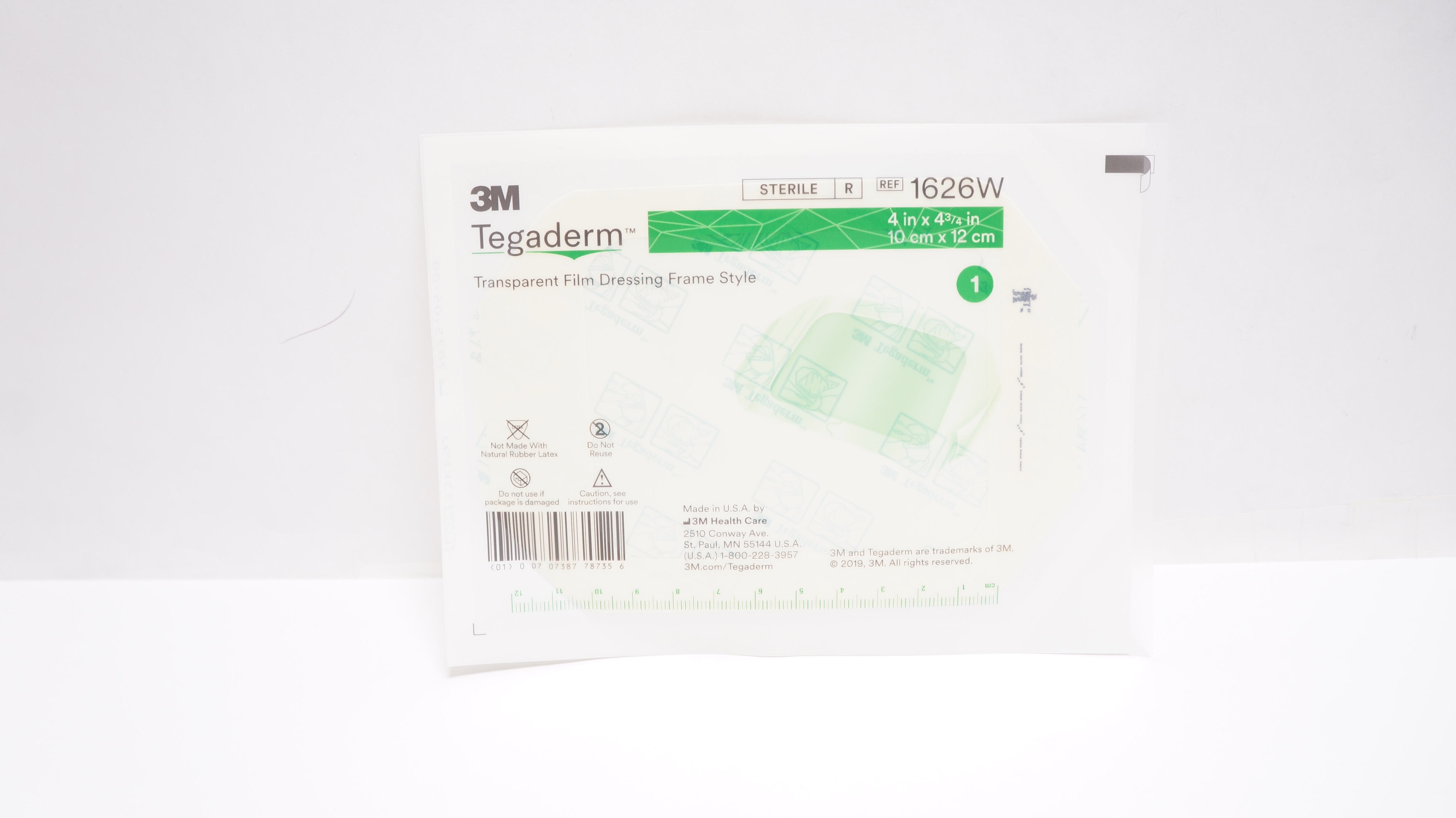 3M 1626W Tegaderm Transparent Film Dressing Frame Style 4inch x 4-3/4inch