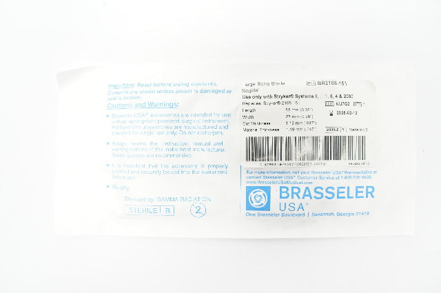 Brasseler BR2108-151 Large Bone Blade Sagittal 3.35inch x 0.97inch x 0.47inch