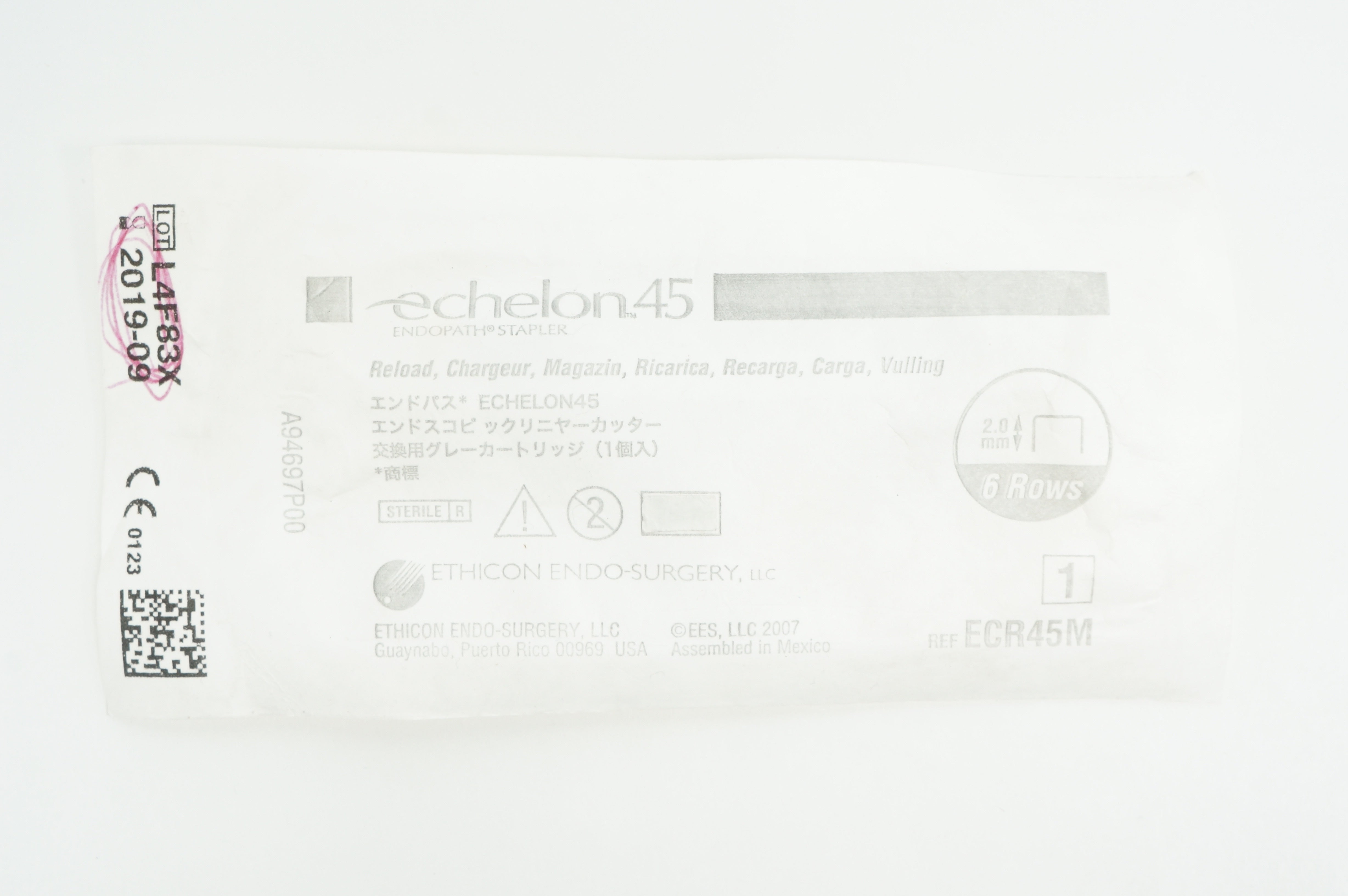 Ethicon ECR45M Echelon 45 Endopath Stapler Reload 2mm, 6 Rows (x)