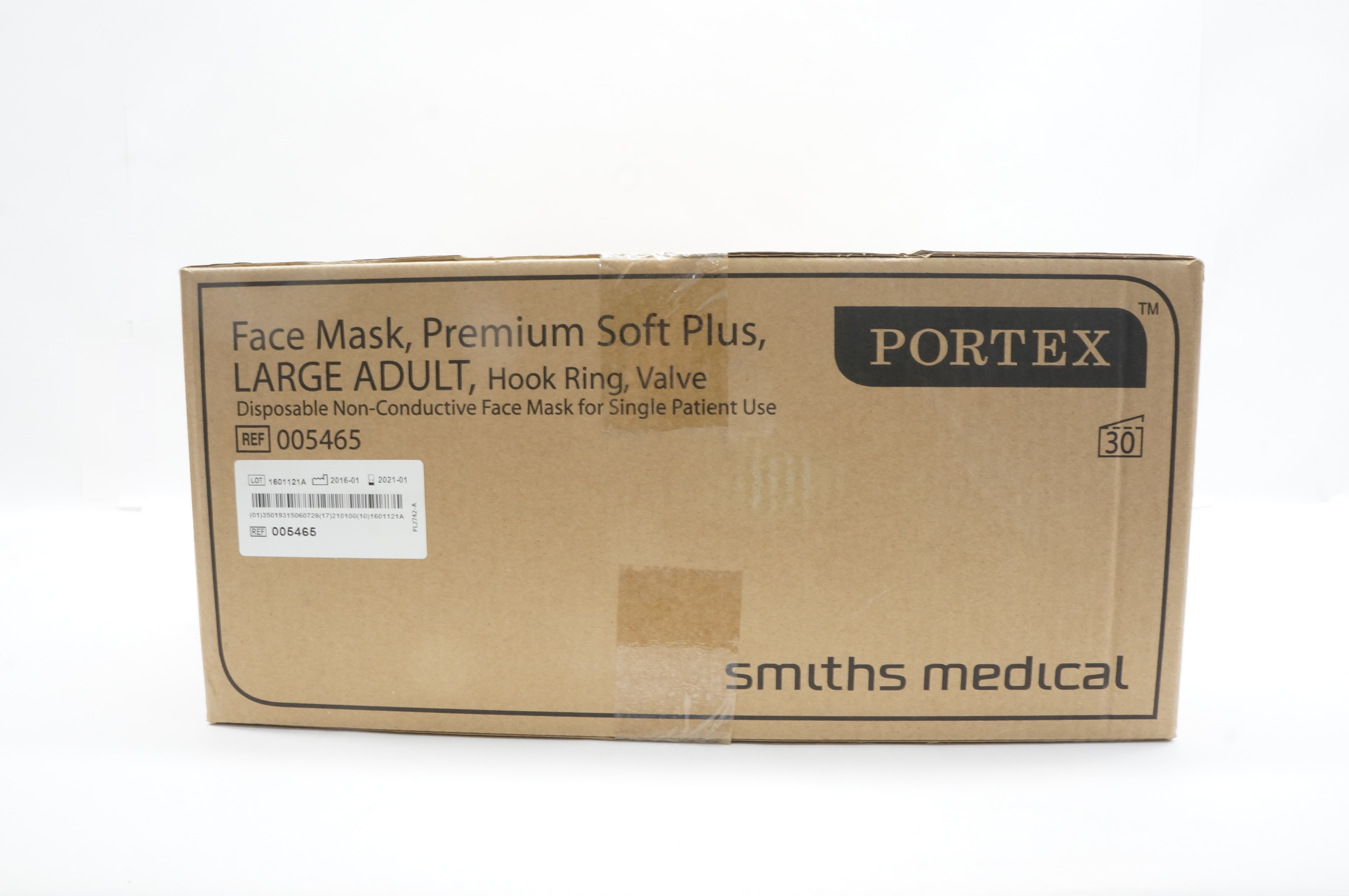 Smiths Medical 005465 Poretx Face Mask Premium Soft Plus Large - Case of 30(x)