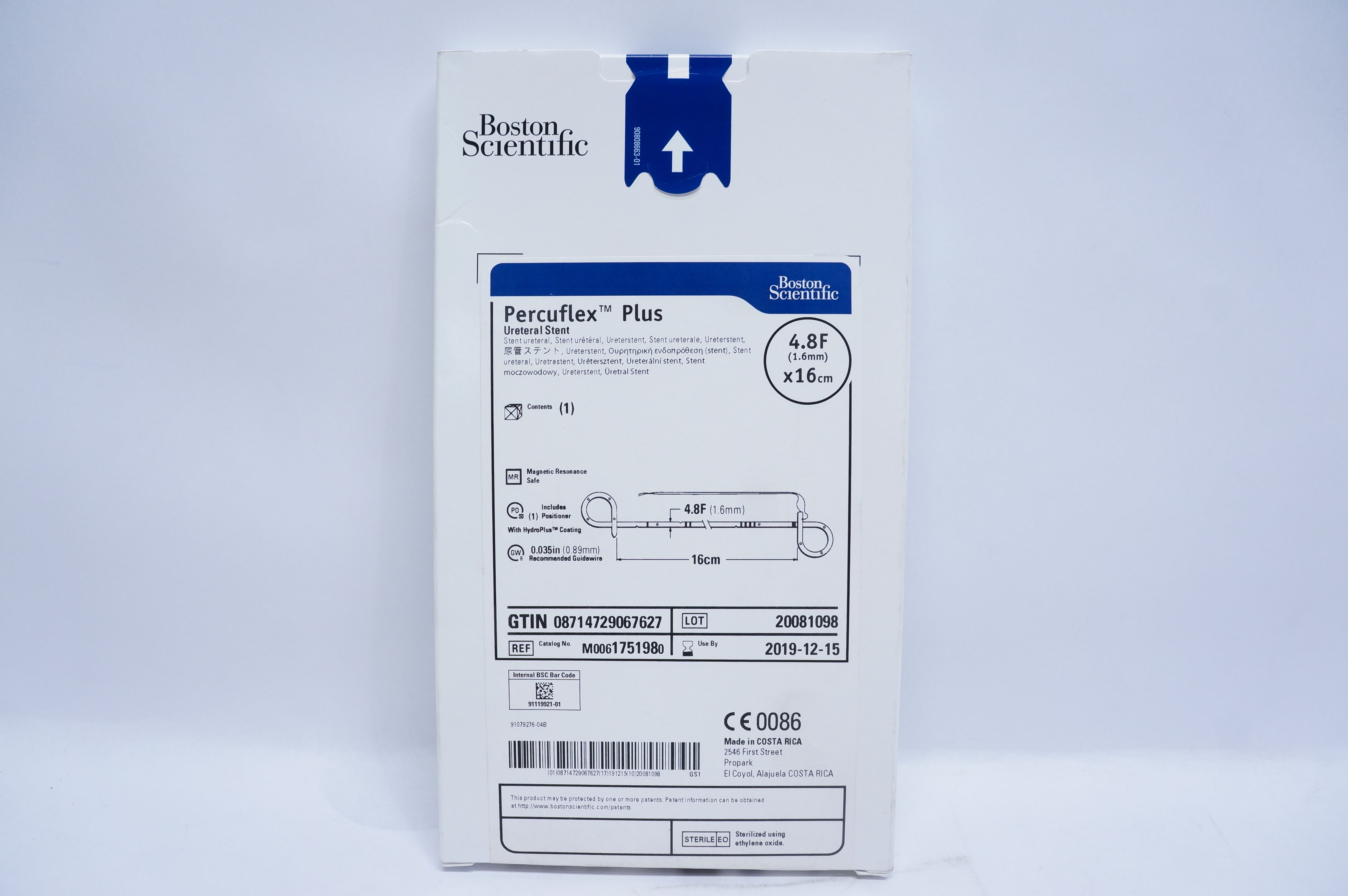 Boston Scientific 175198 Percuflex Plus Ureteral Stnt 4.8F x 16cm (x)