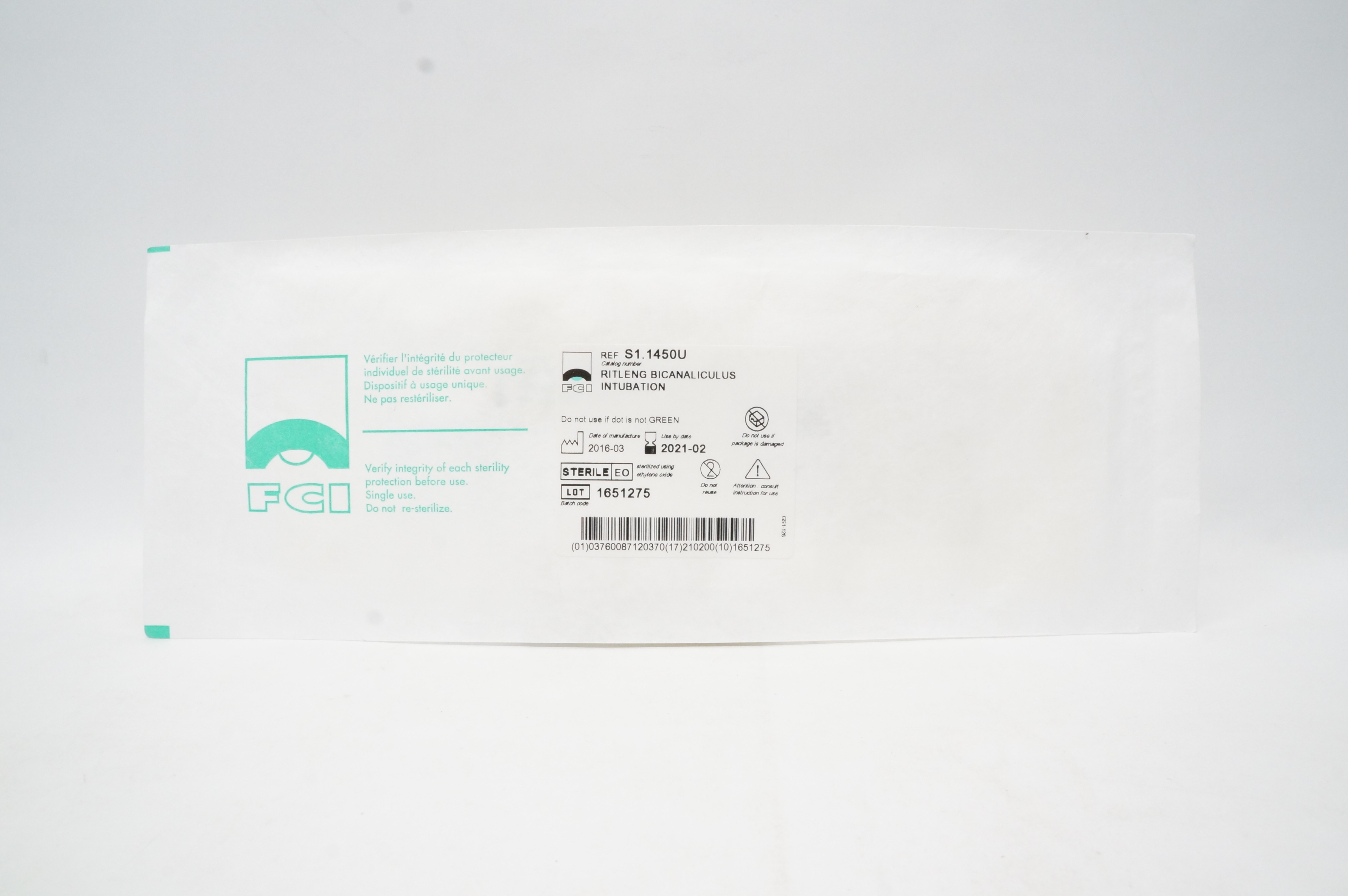 FCI S1.1450u Ritleng Bicanaliculus Intubation (x)