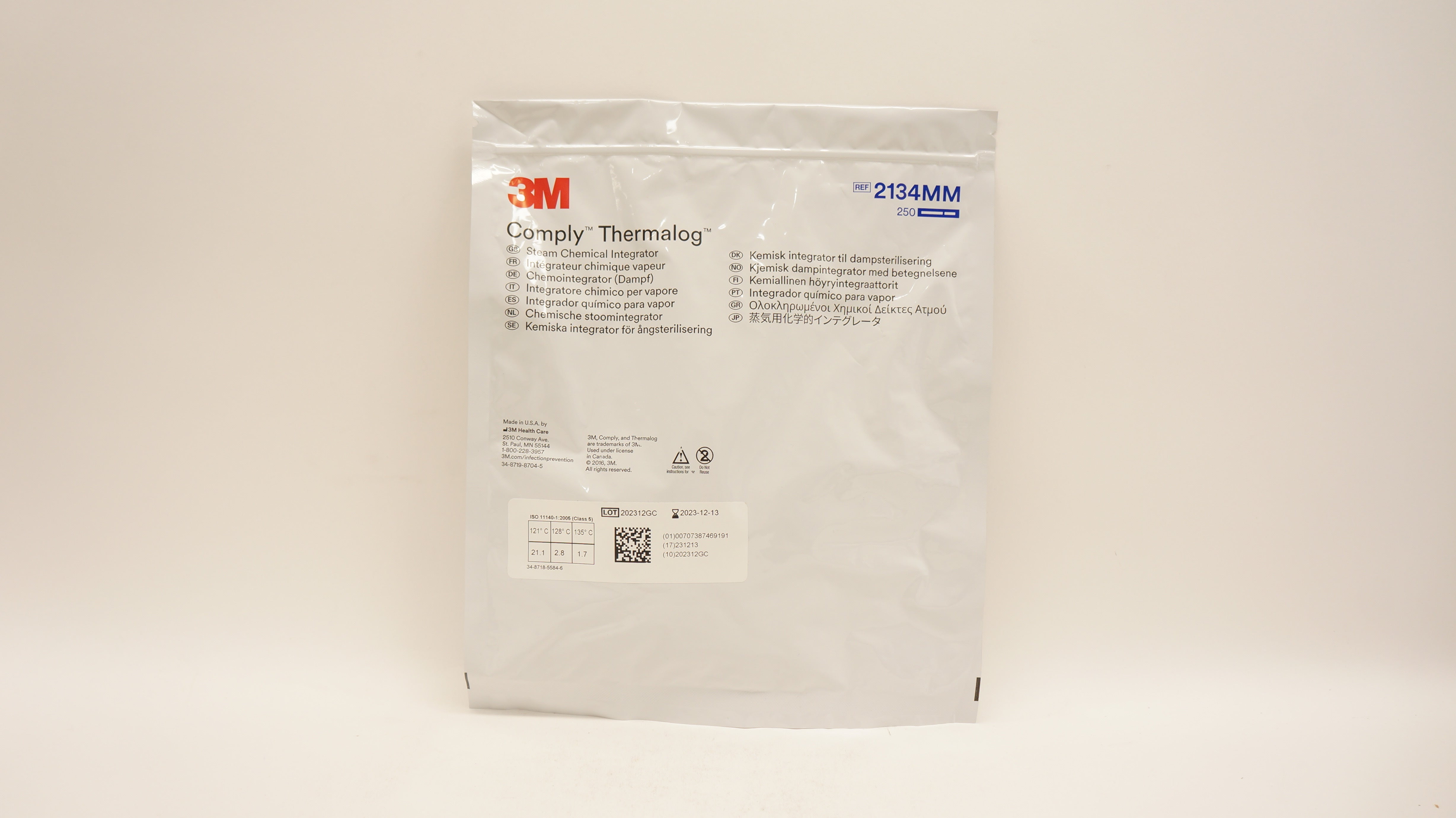 3M 2134MM Comply Thermalog Steam Chemical Integrator (x)