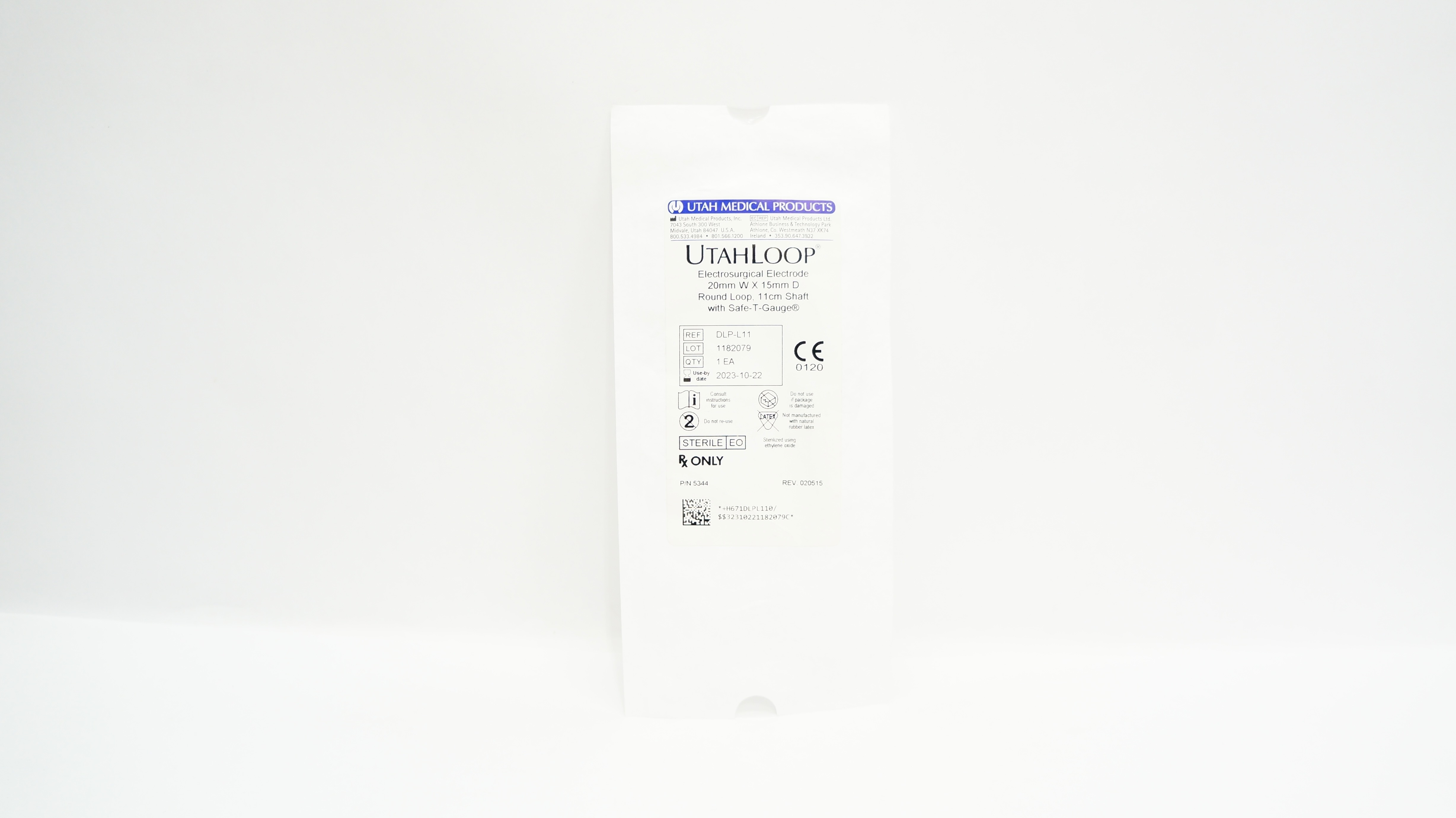 Utah Medical DLP-L11 Electrosurgical Electrode 20mm W x 15mm D Round Loop