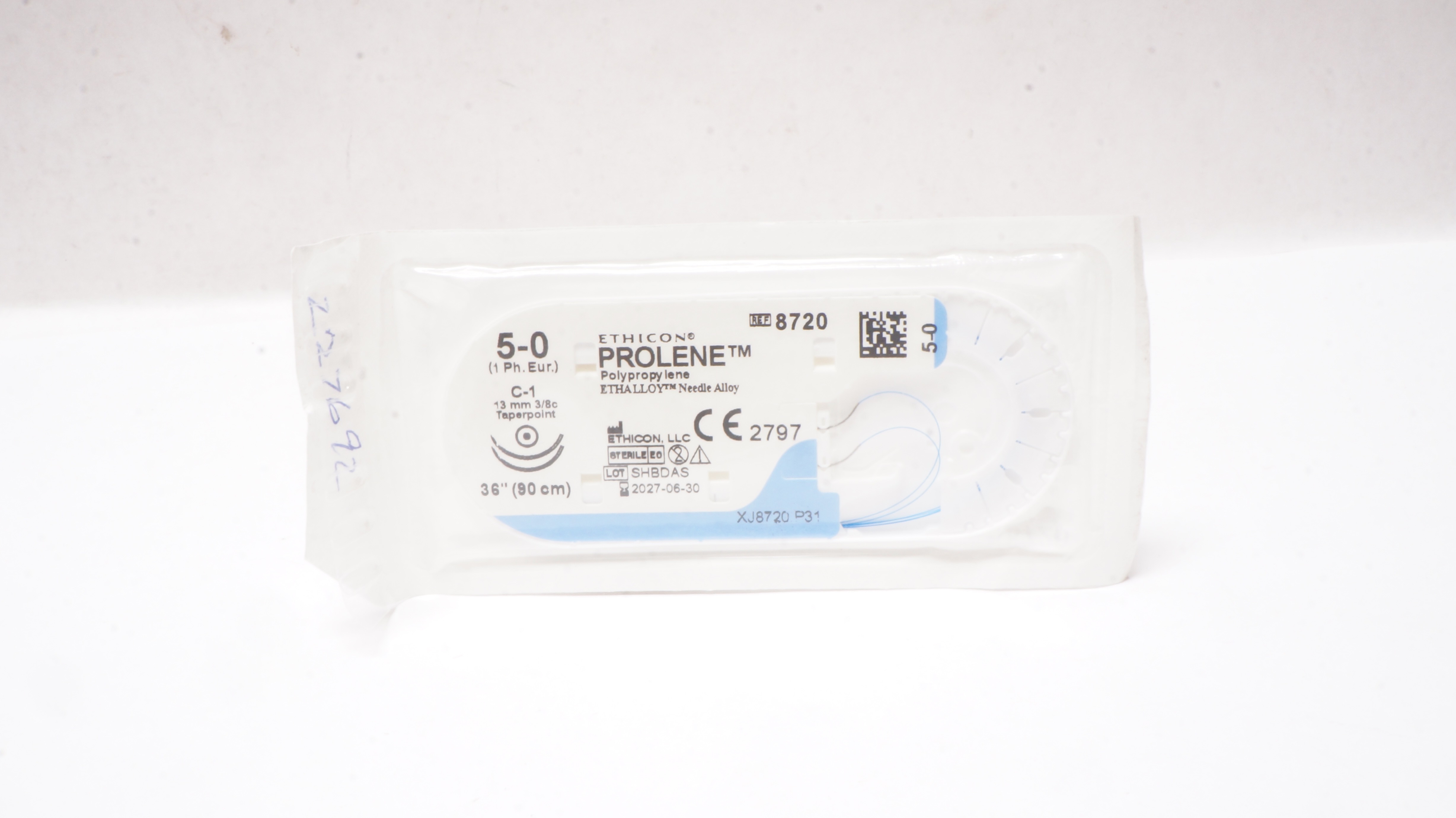 Ethicon 8720 5-0 PROLENE, C-1, 13mm 3/8c Taperpoint, 36inch
