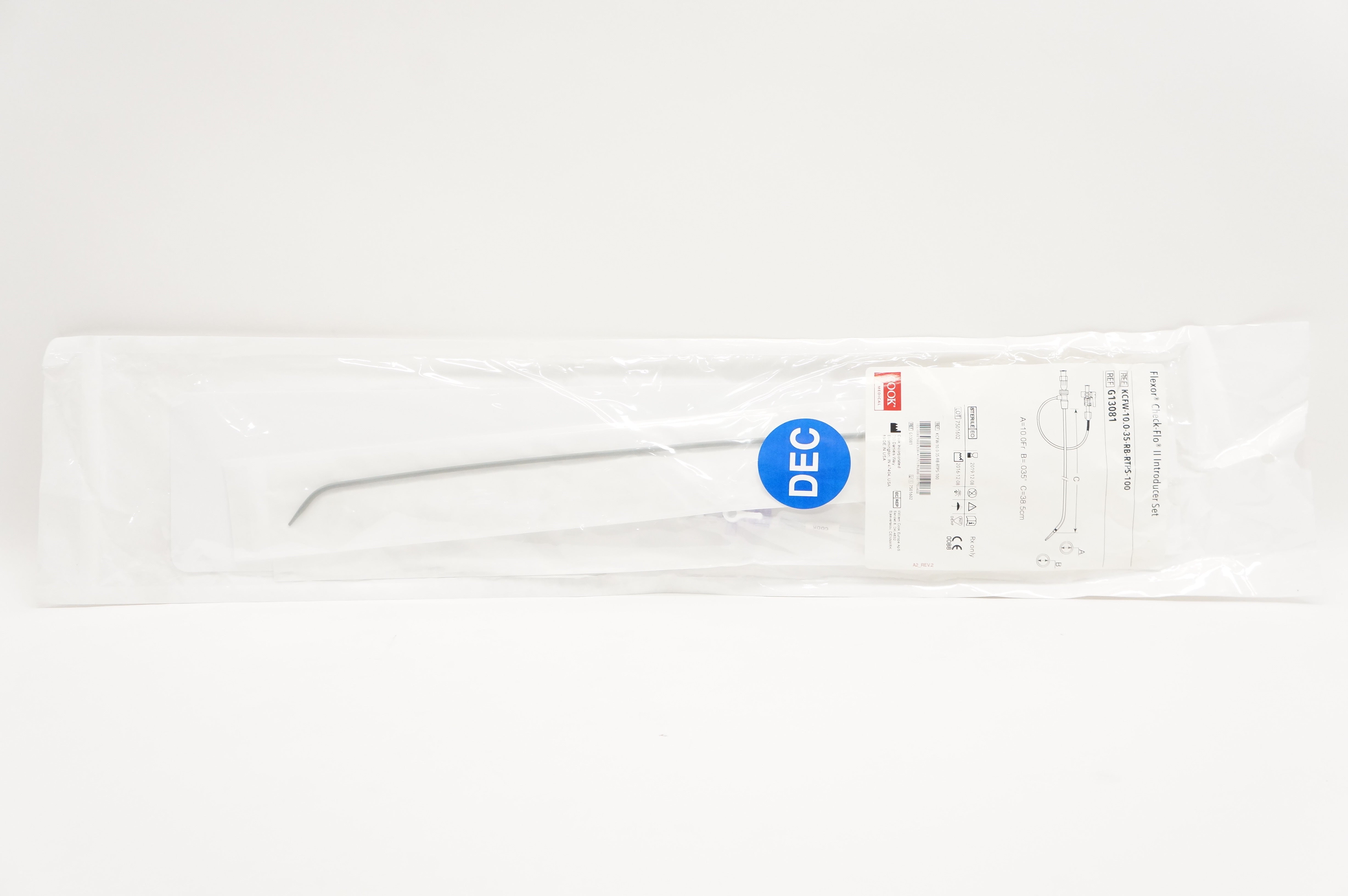 Cook Medical G13081 Flexor Check-FloII IntroducerSet 10Fr x .038inch x 38.5cm(x)