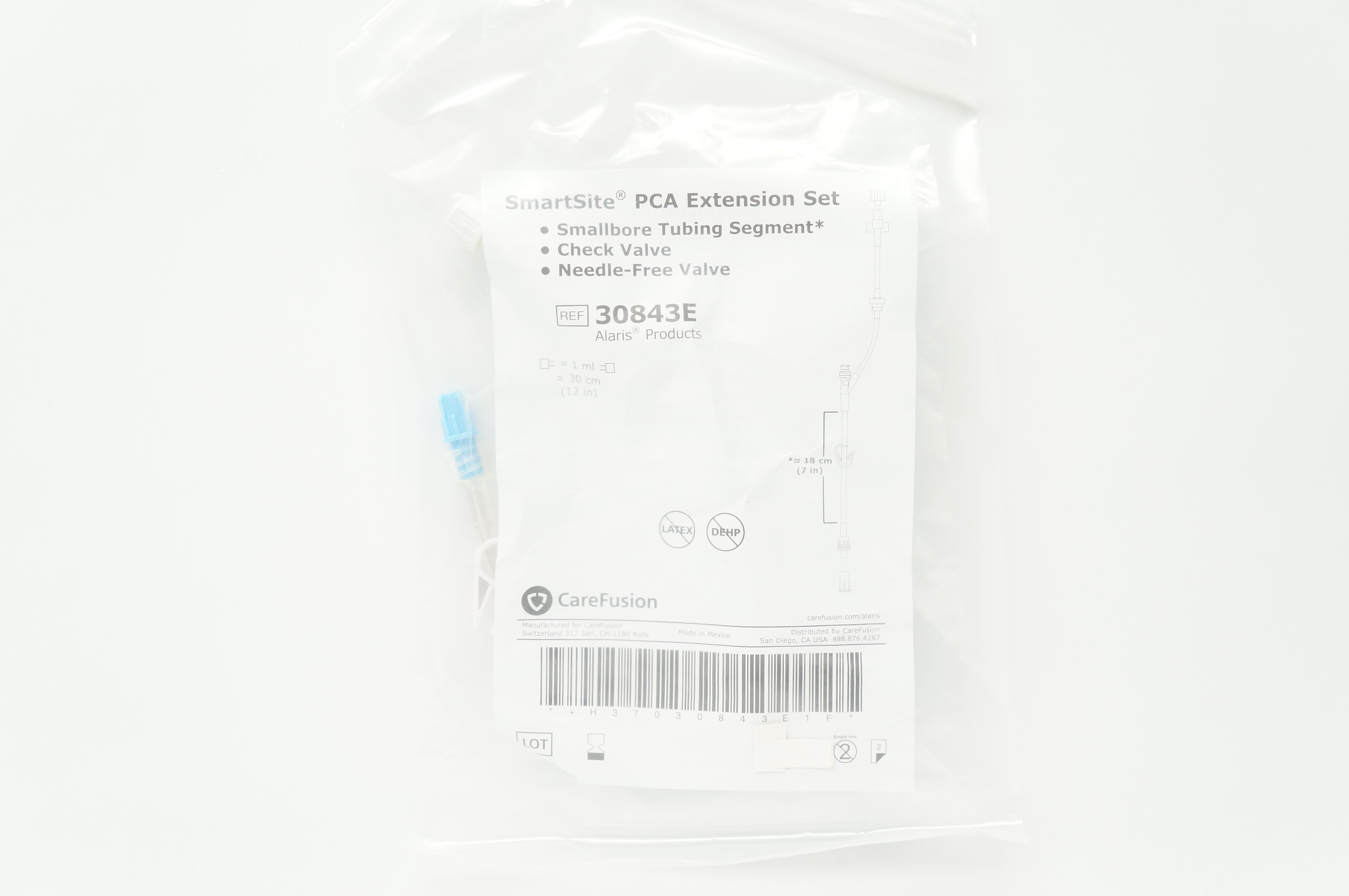 BD 30843E SmartSite PCA Extension Set Smallbore Tubing Segment 1ml x 12 inch (x)