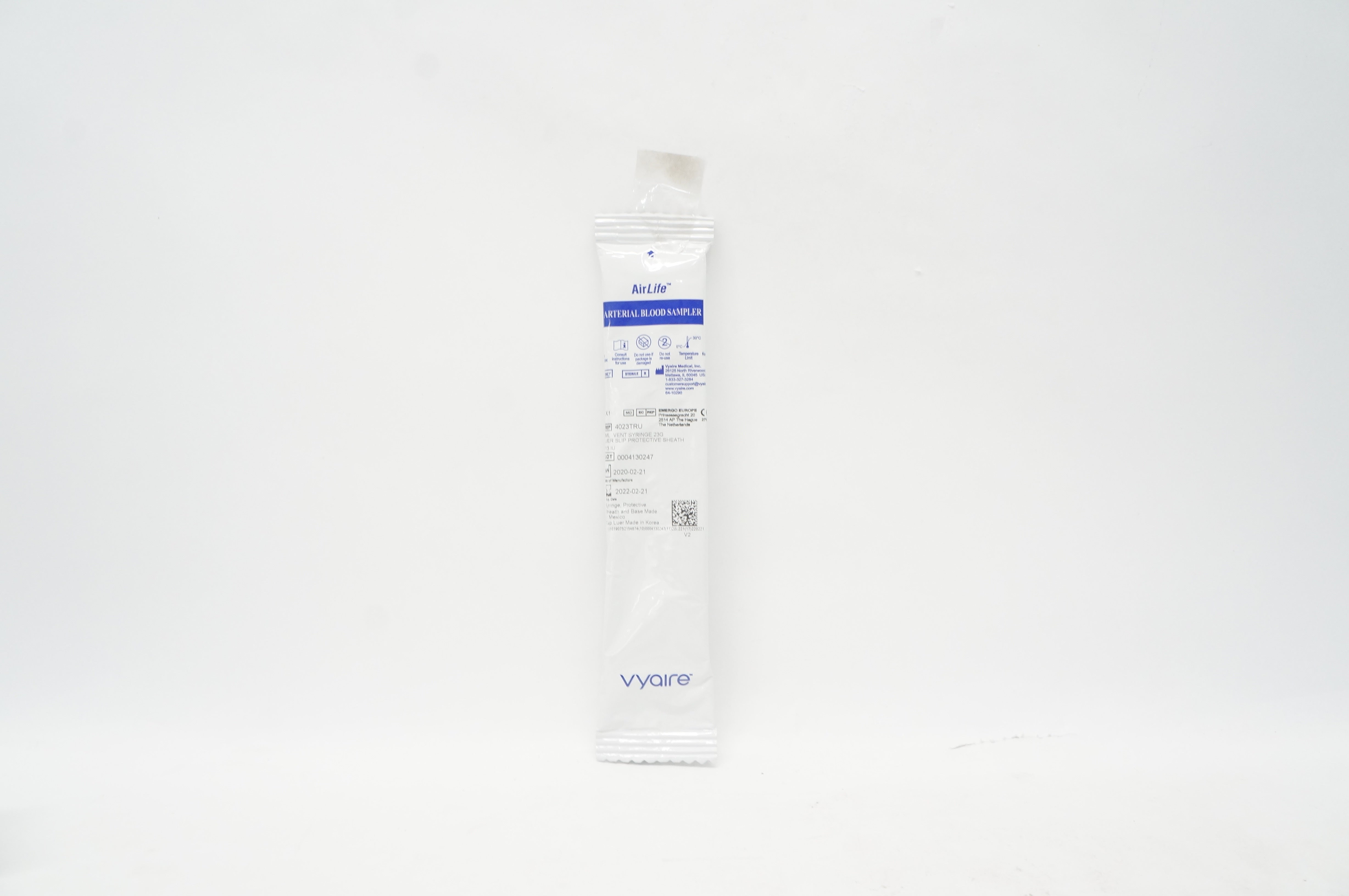 CareFusion 4023TRU AirLife Arterial Blood Sampler 1ml Vent Syringe 23G