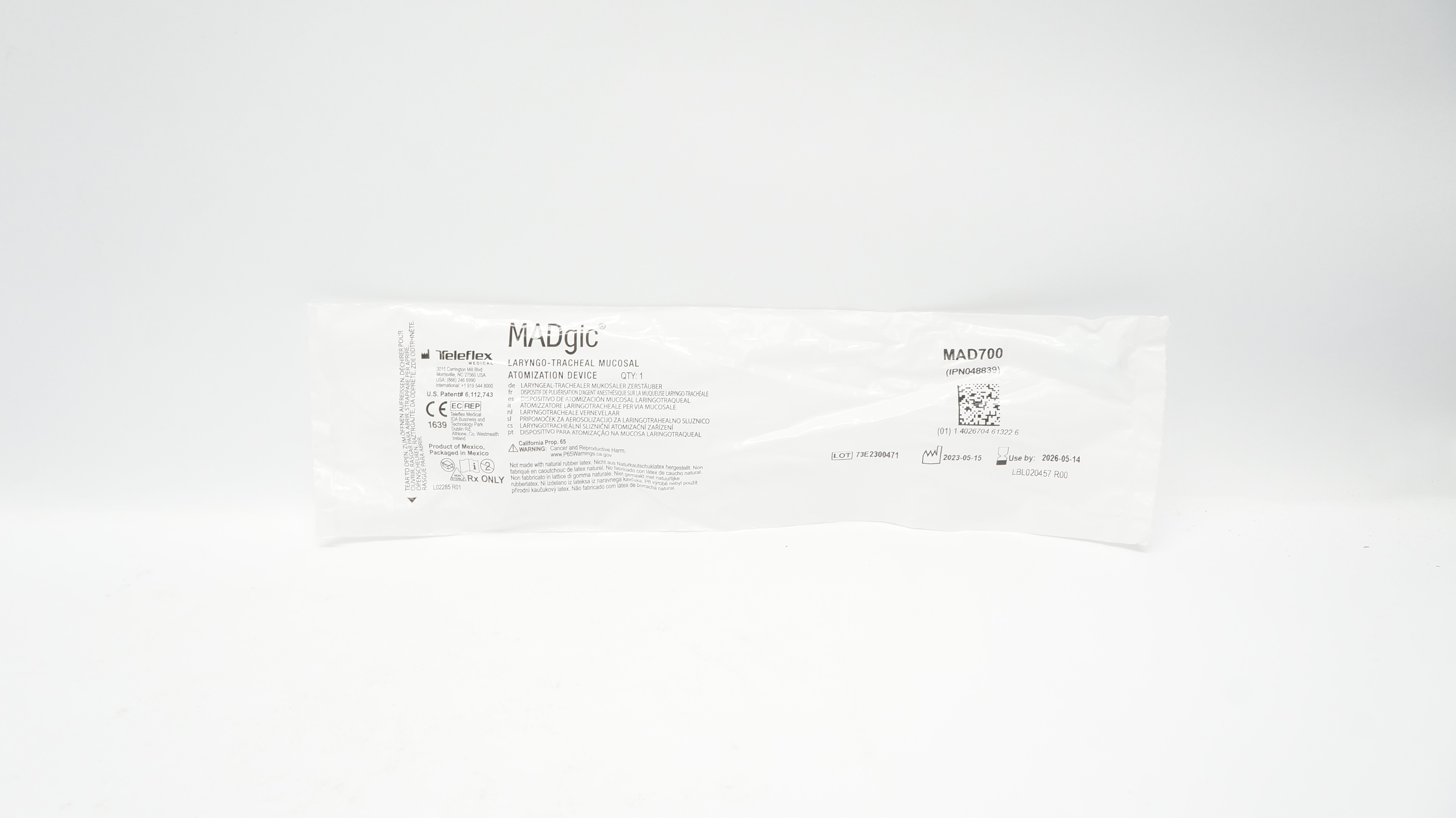 Teleflex MAD700 MADgic Laryngo-Tracheal Mucosal Atomization Device