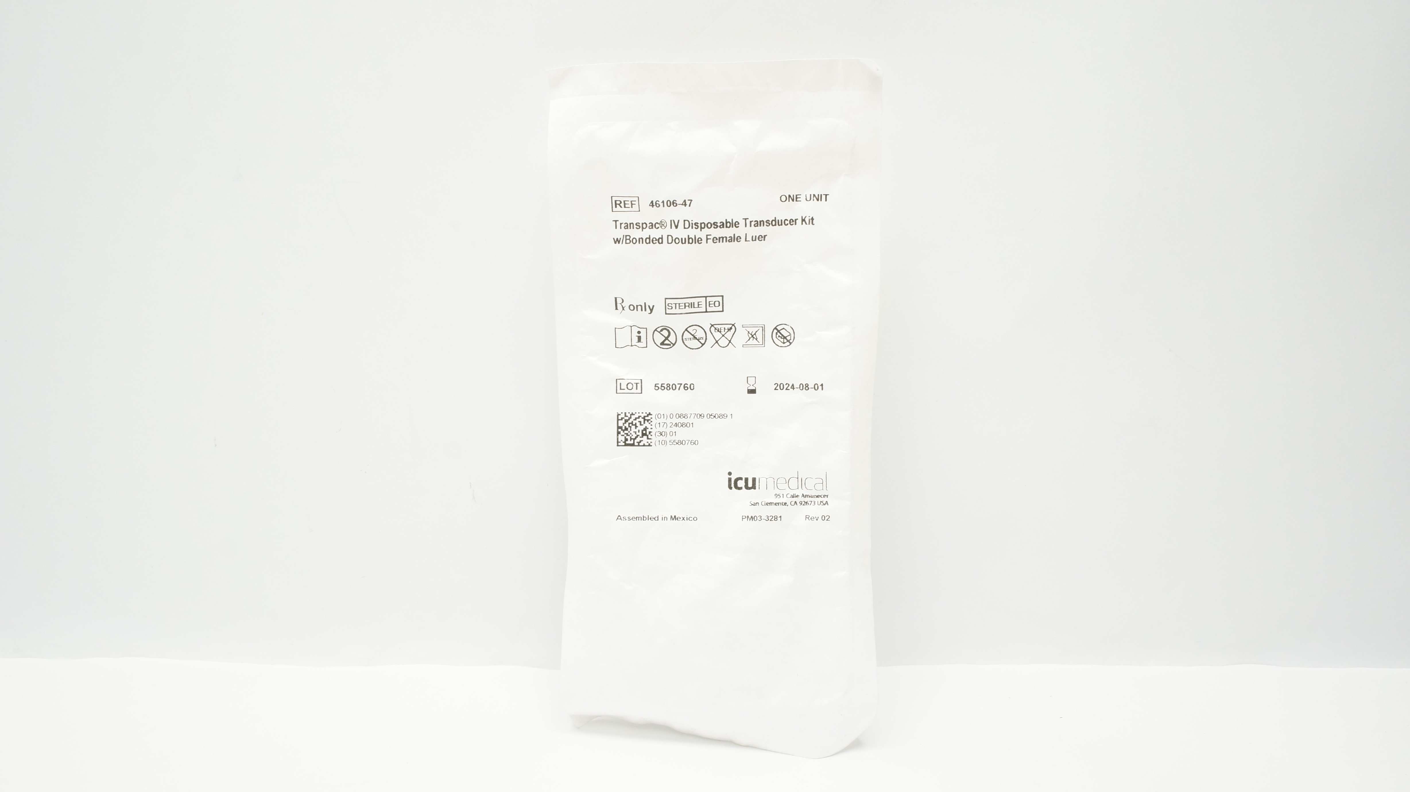 ICU Medical 46106-47 Transpac IV Disposable Transducer Kit (x)