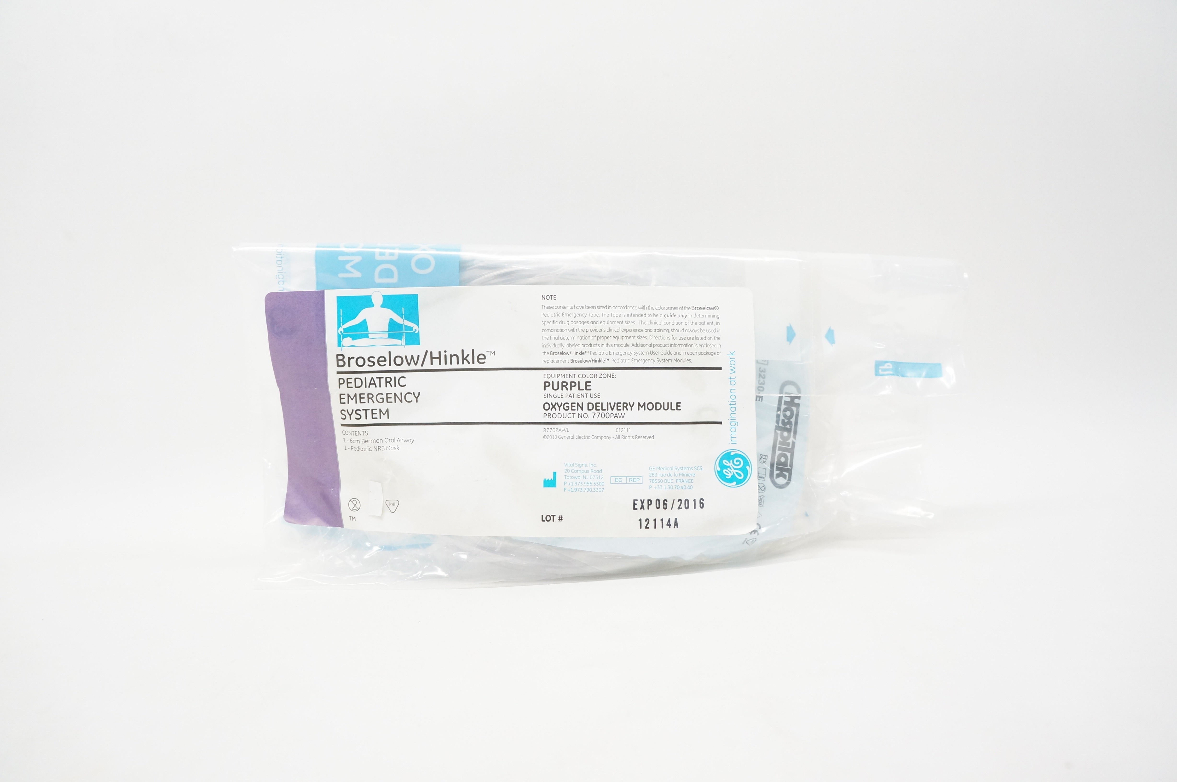 Vital Signs 7700PAW Broselow/Hinkle Pediatric Emergency System Purple (x)