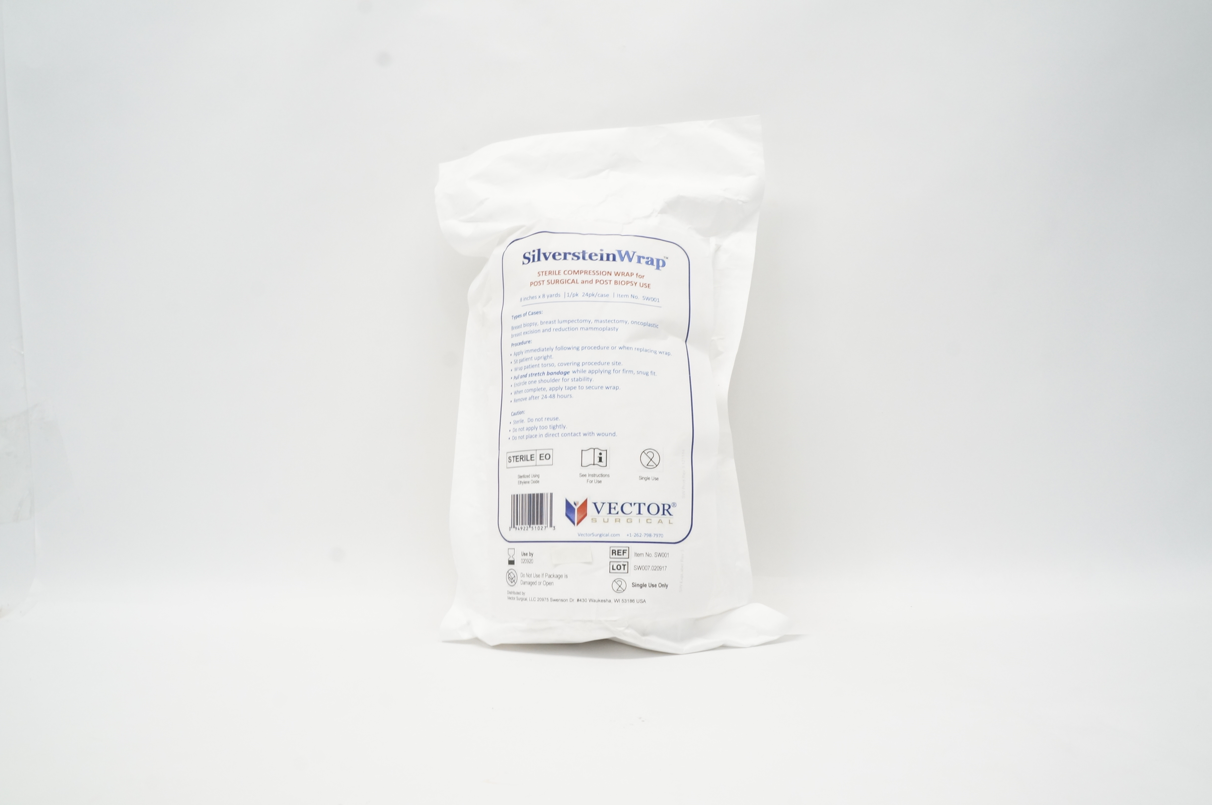 Vector Surgical SW001 SilversteinWrap Compression Wrap 8inch x 8 yards (x)