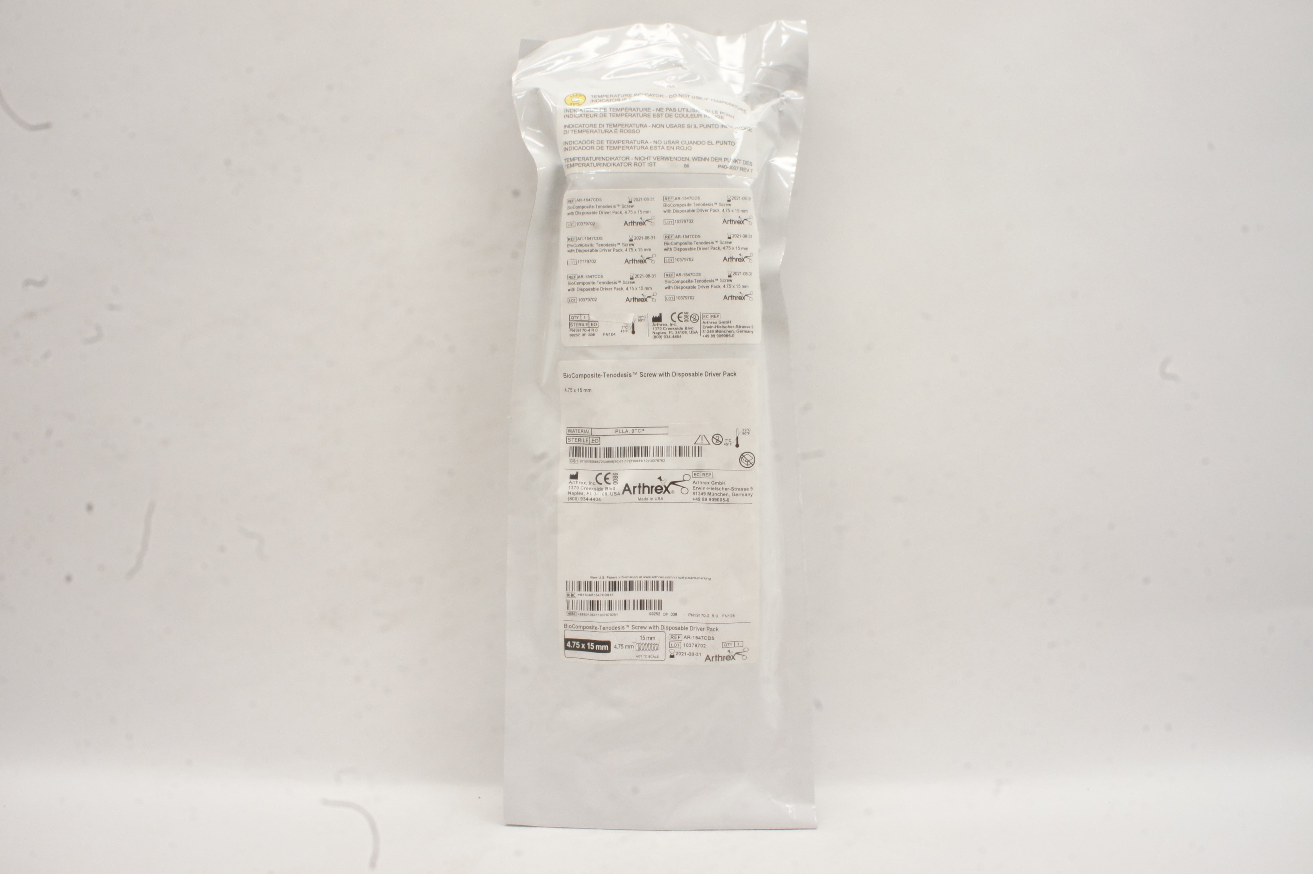 Arthrex AR-1547CDS BioComposite-Tenodesis Screw 4.75 x 15mm