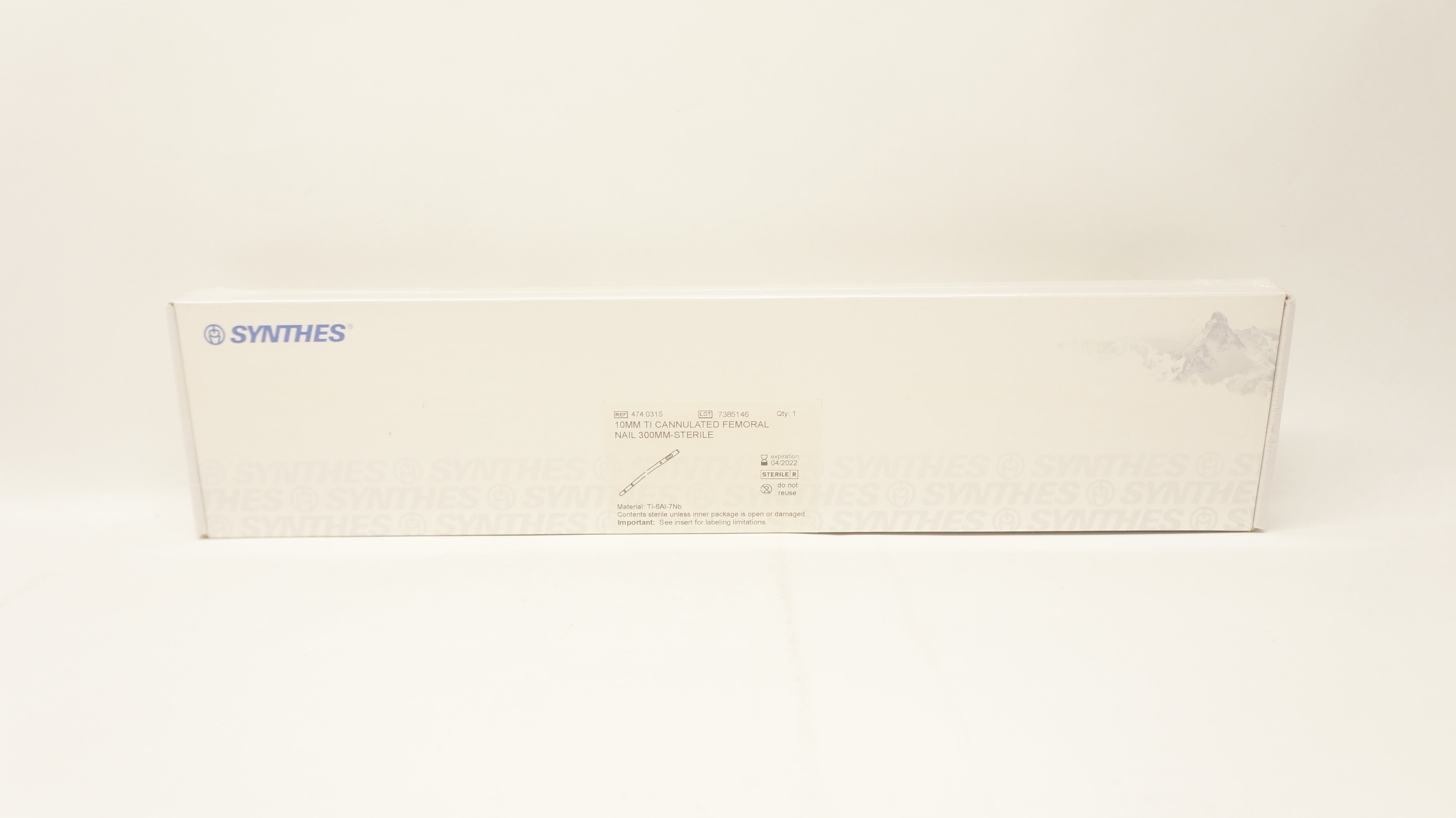 Synthes 474.031S 10mm Ti Cannulated Femoral Nail 300mm