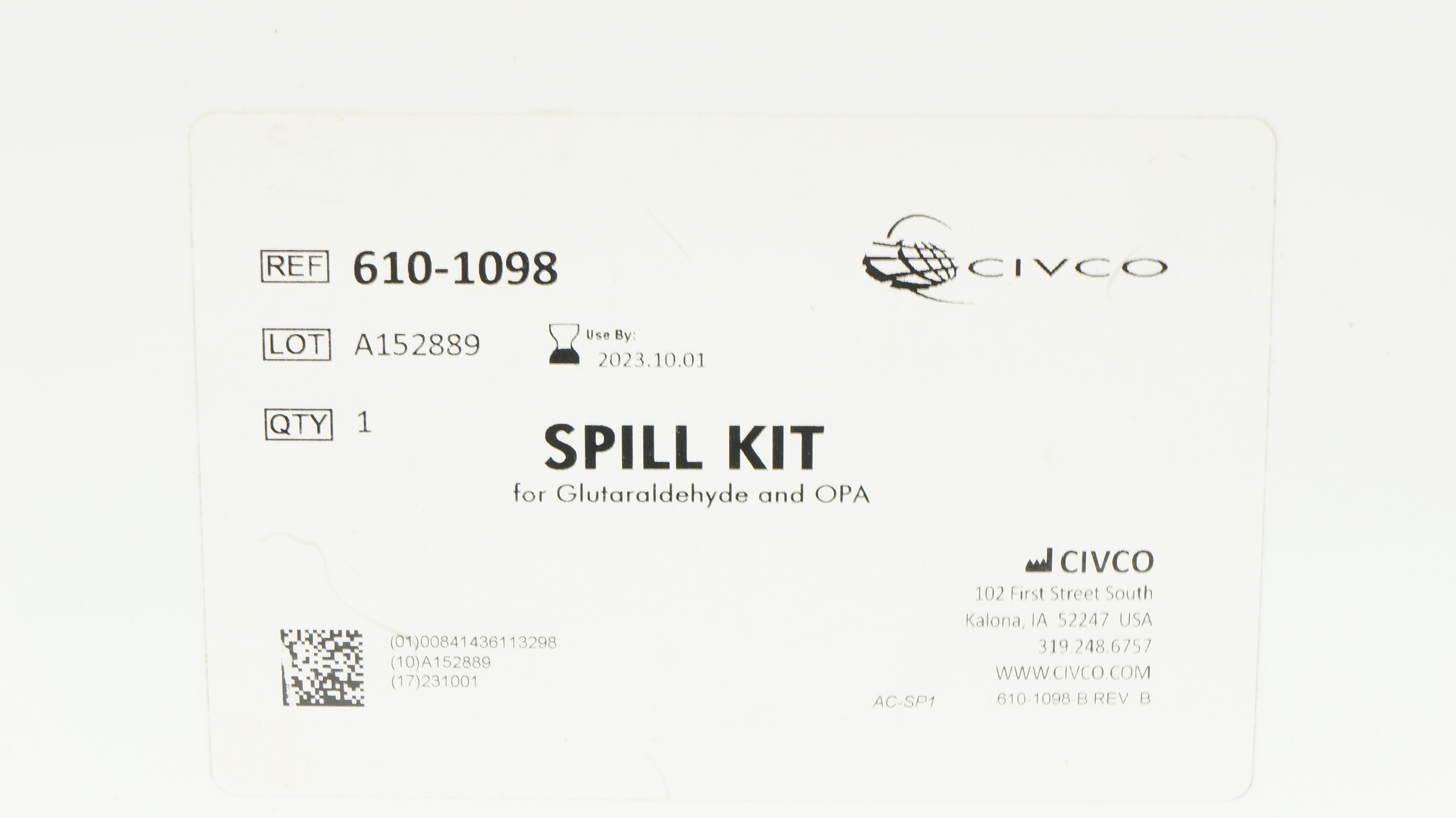 Civco 610-1098 Spill Kit (x)