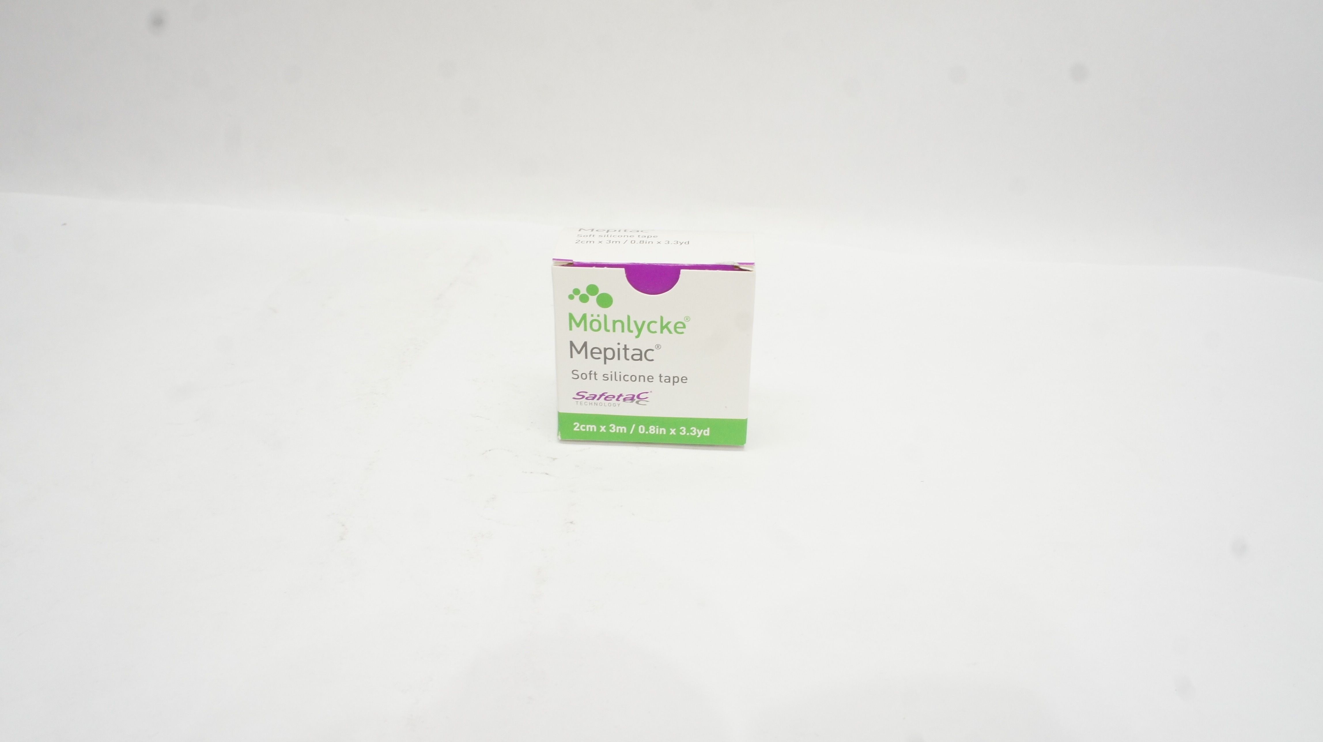 Molnlycke 298300 Mepitac Safetac Soft Silicone Tape 0.8inch x 3.3yds.
