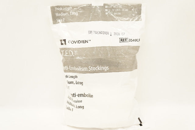 Covidien 3549LF T.E.D. Anti-Embolism Stockings Thigh Length Medium, Long Size F