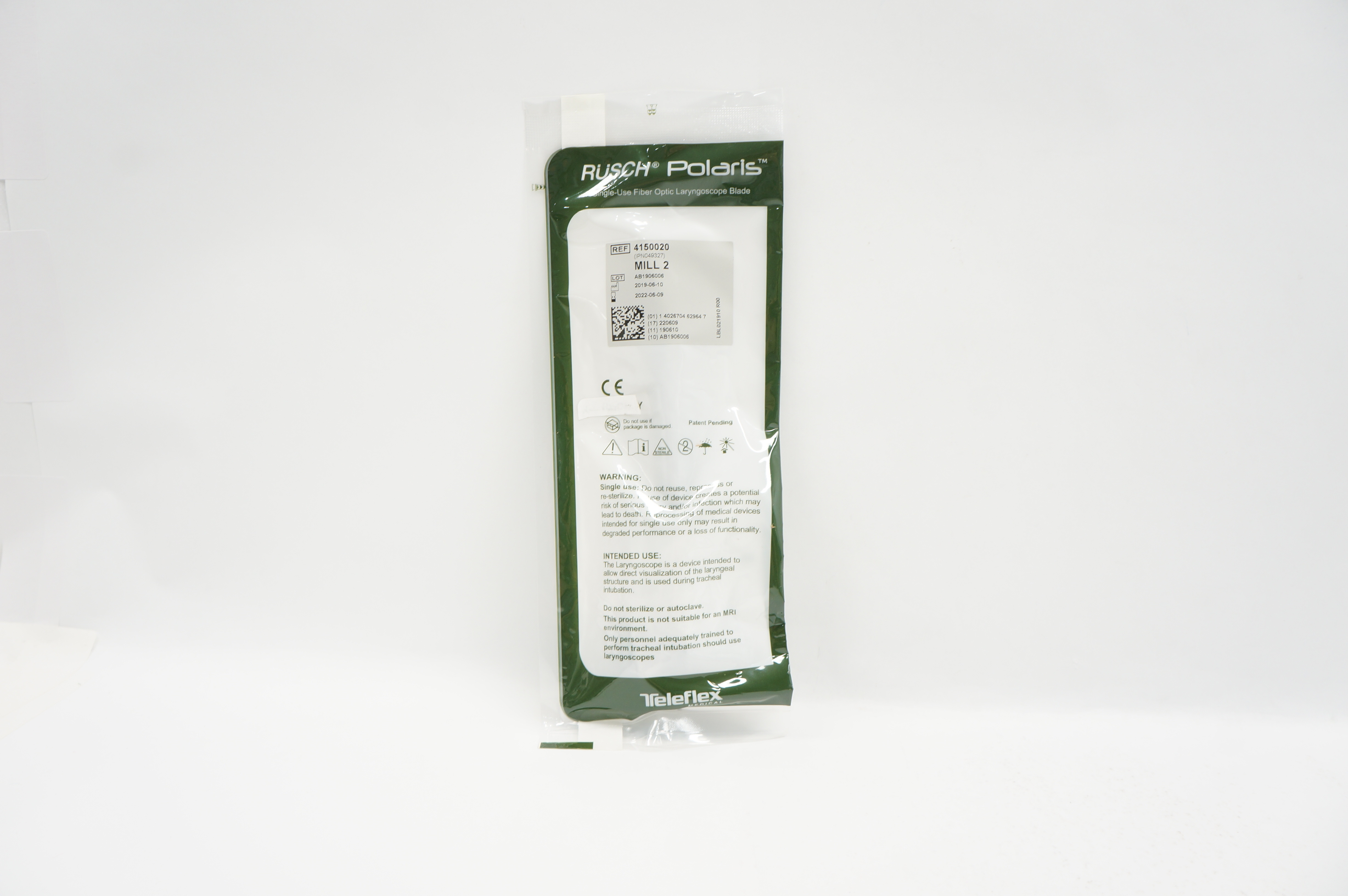 Teleflex 4150020 Rusch Polaris Fiber Optic Laryngoscope Blade MILL 2 (x)