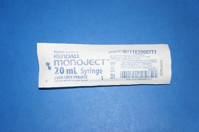 Kendall 1182000777 MONOJECT 20mL Syringe Luer Lock