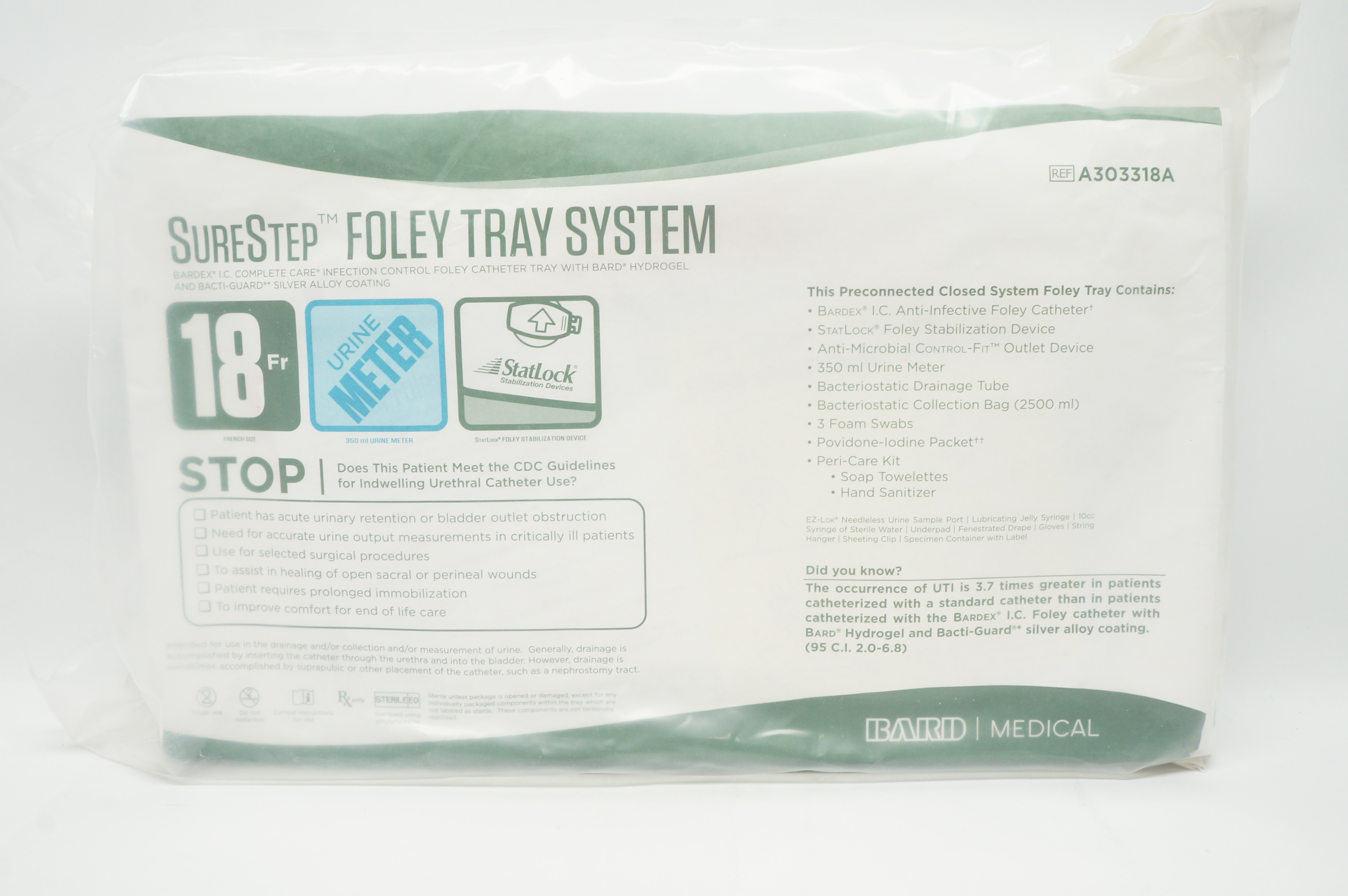 Bard A303318A SureStep Foley Tray System 18Fr (x)