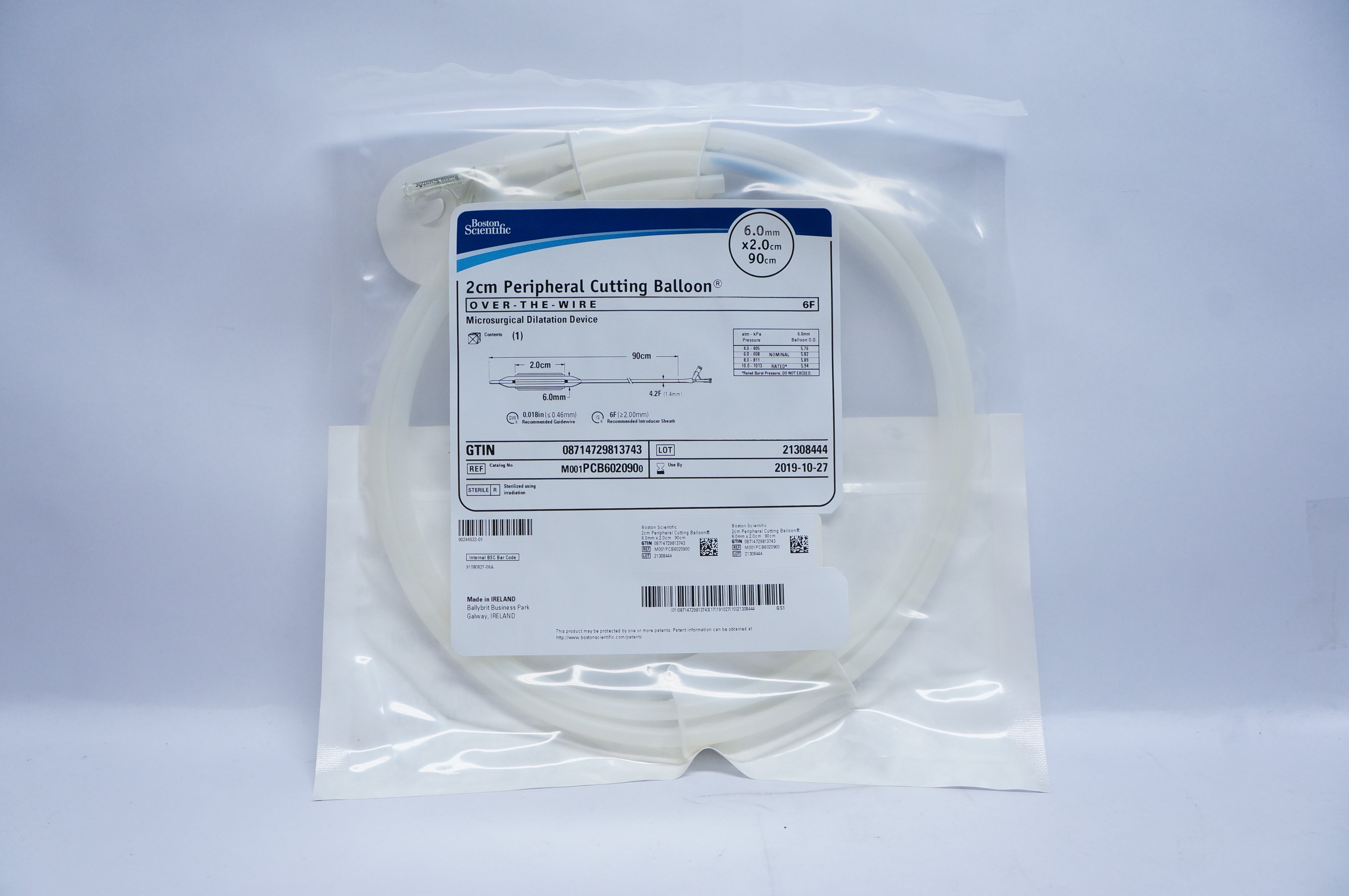 Boston Scientific PCB602090 Peripheral Cutting Balloon 6.0mm x 2.0cm x 90cm (x)