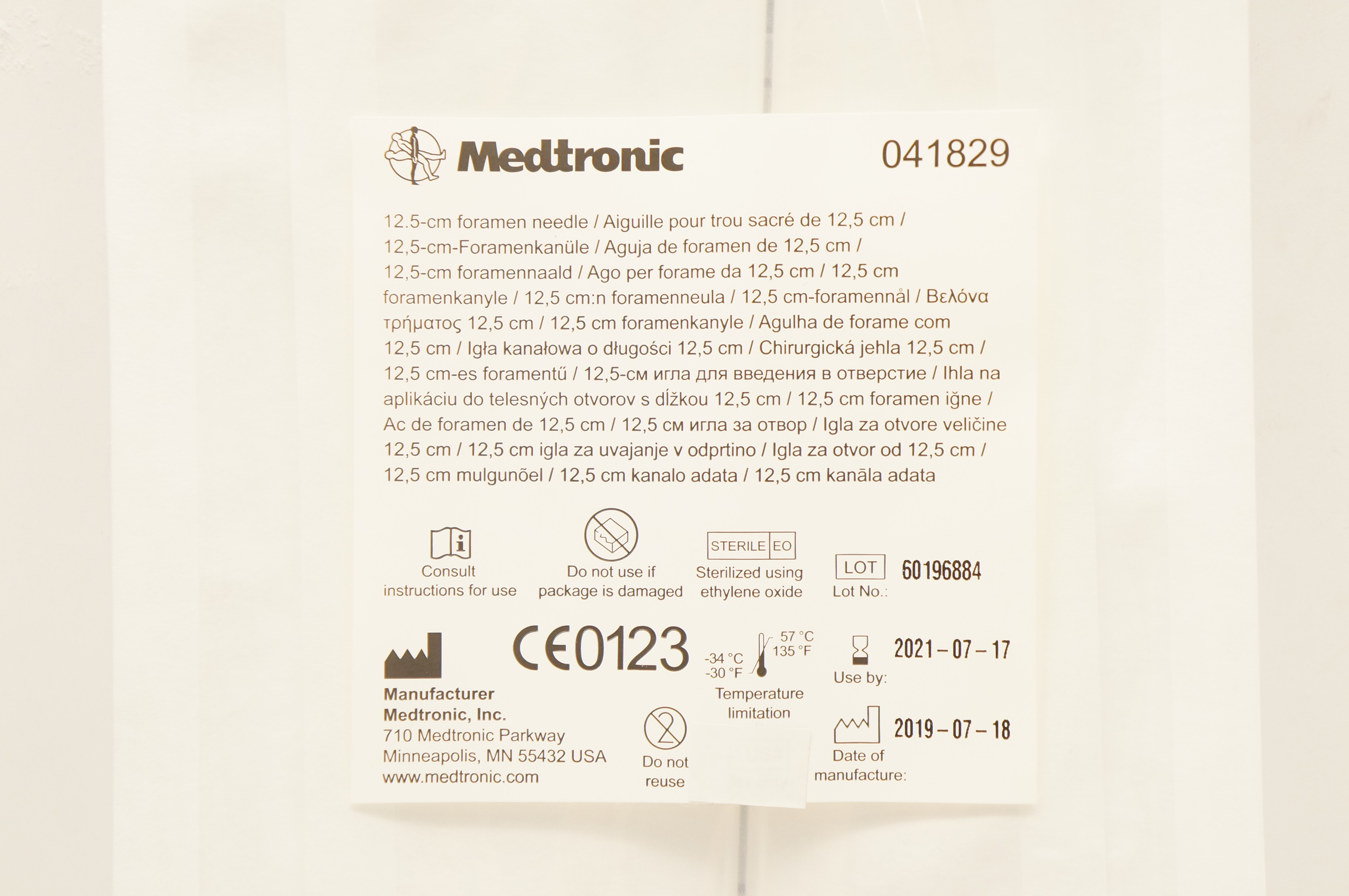 Medtronic 041829 Interstim Stainless Steel Foramen Ndle 12.5 cm (x)