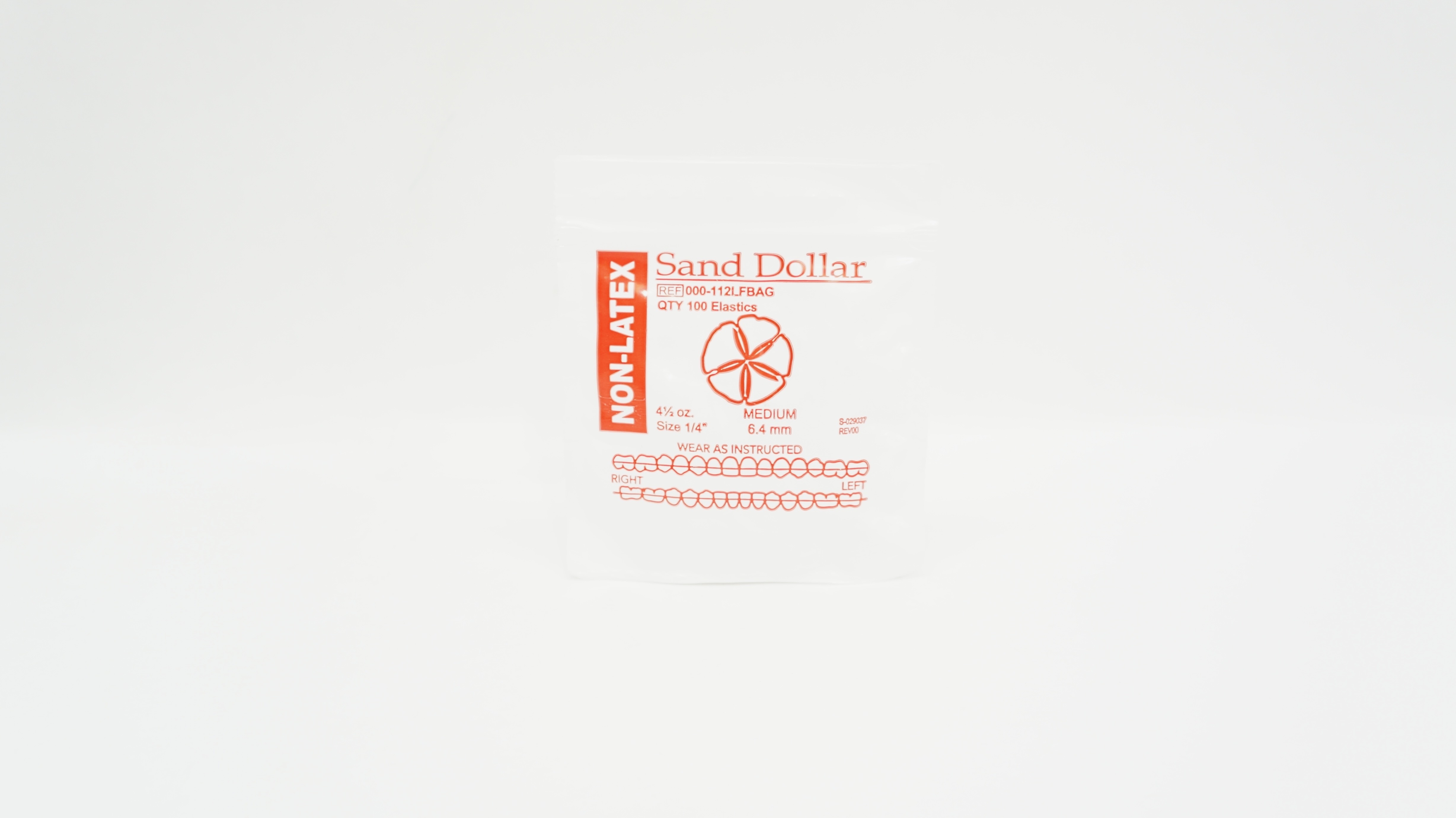 American Orthodontics 000-112LFBAG Sand Dollar,4 1/2oz,1/4In Medium -Pack of 100