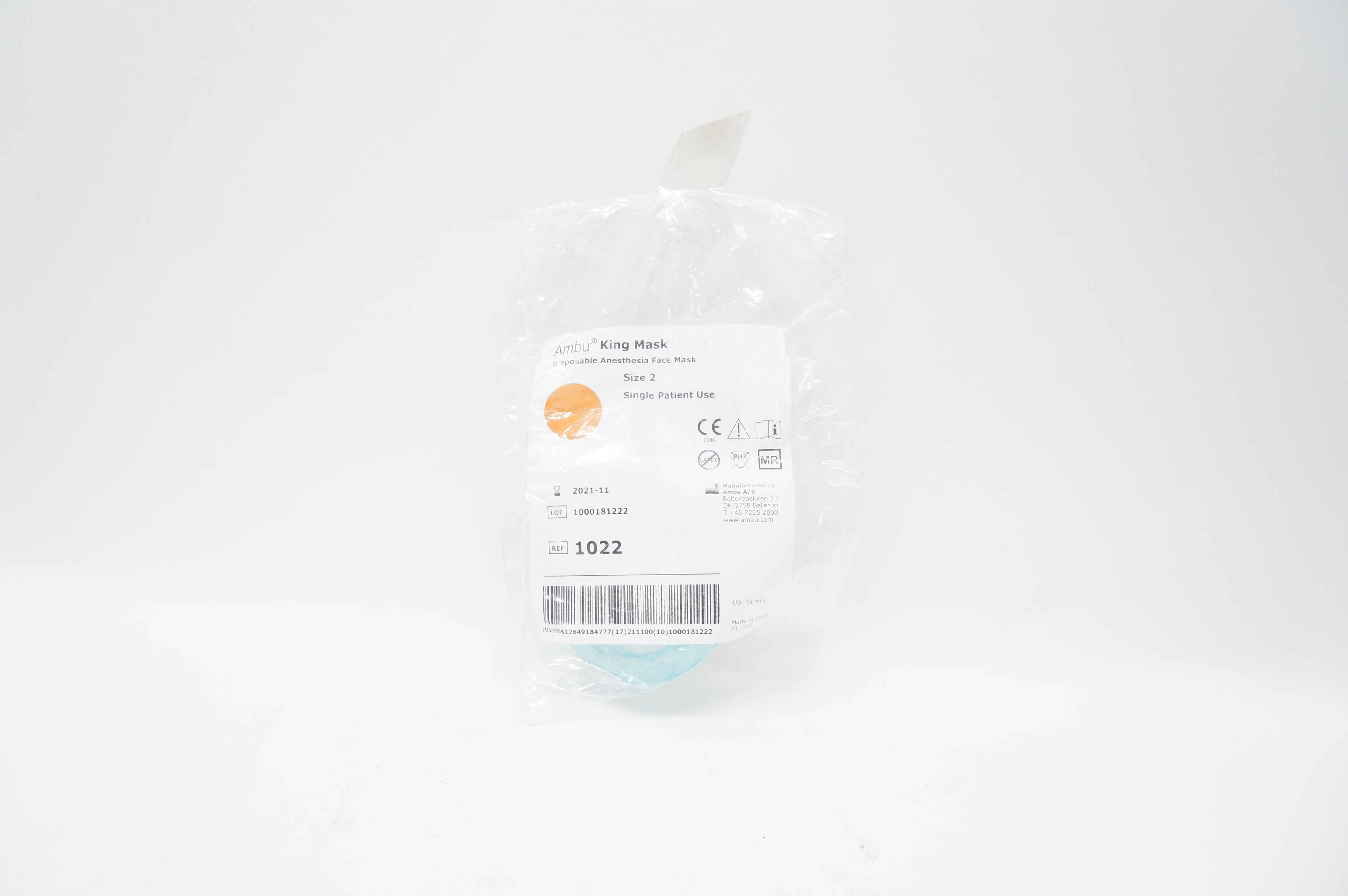 AMBU 1022 King Mask Disposable Anesthesia Face Mask, Size 2