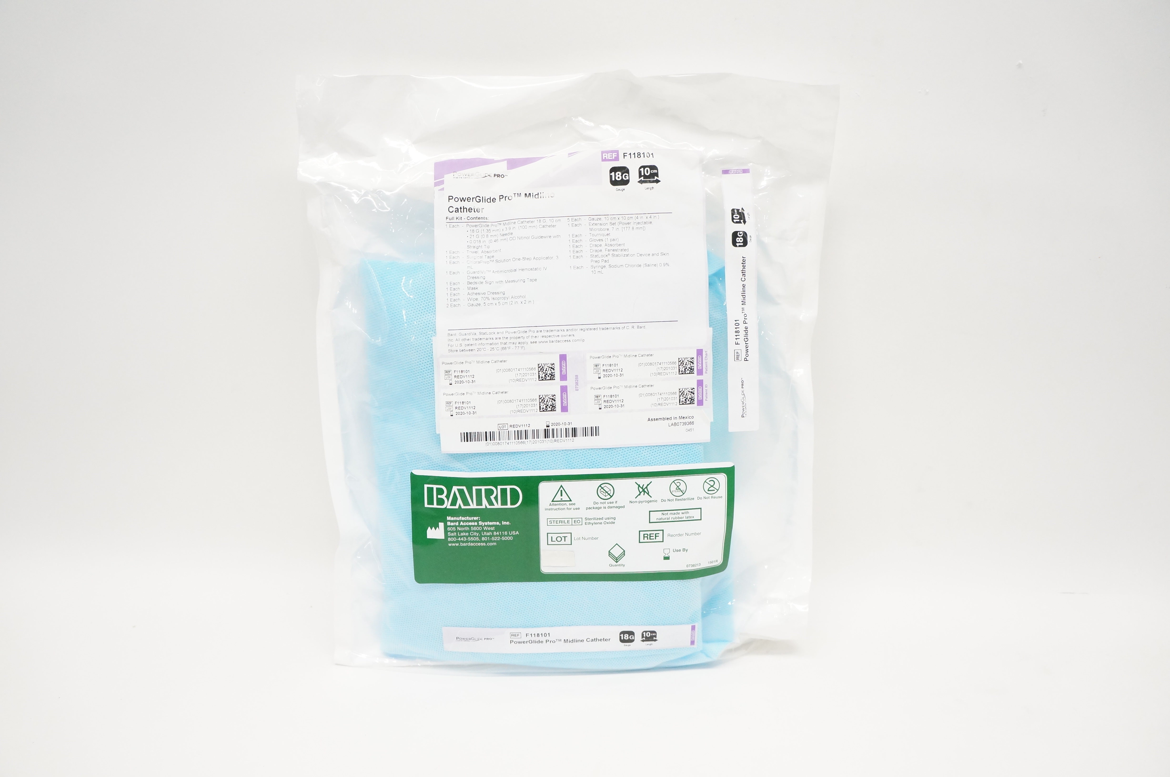 Bard F118101 PoerGlide Pro Midline Catheter 18G 10cm (x)