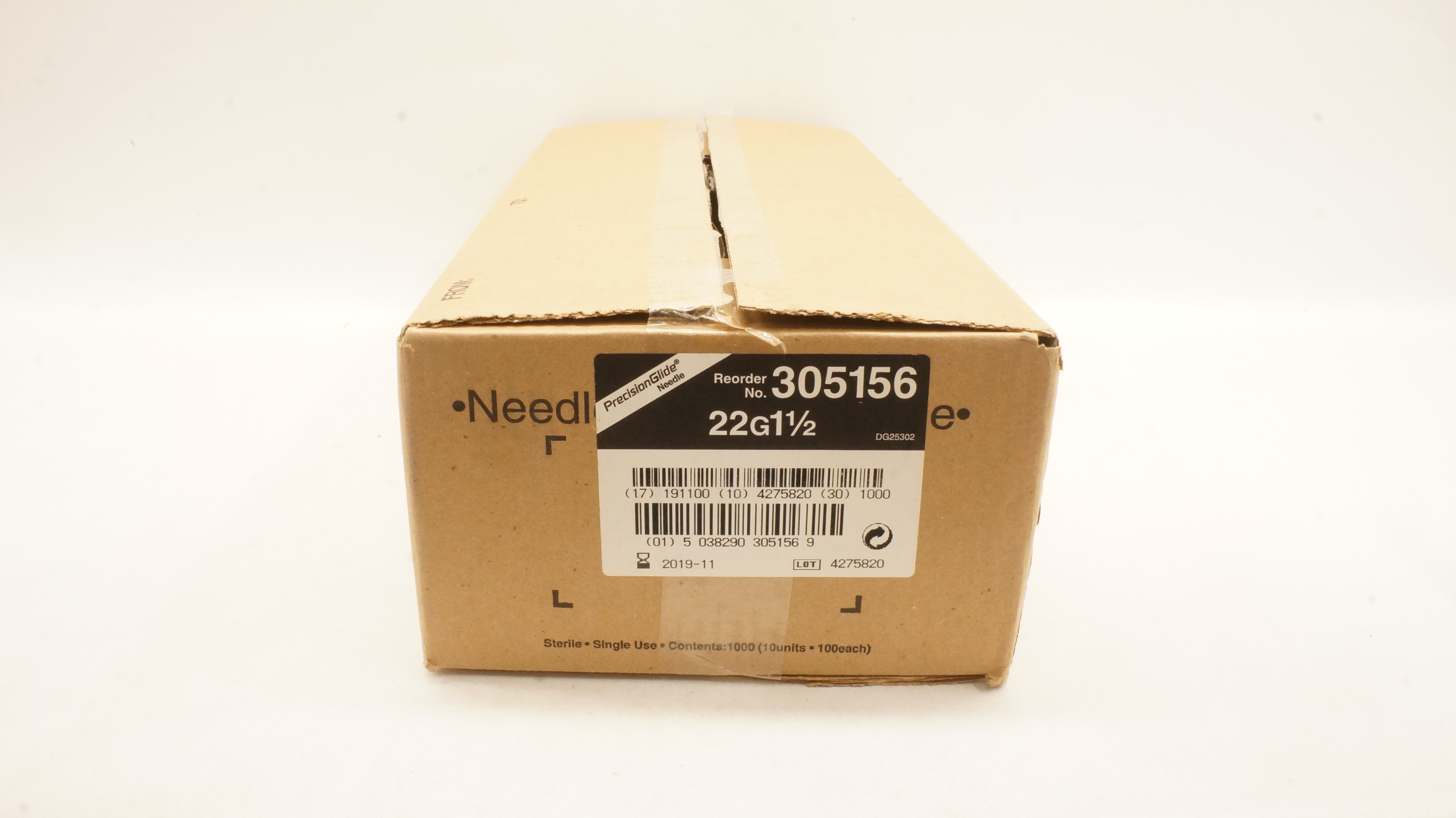 BD 305156 PrecisionGlide Ndle. 22G x 1-1/2 inch - Box of 8 (x)