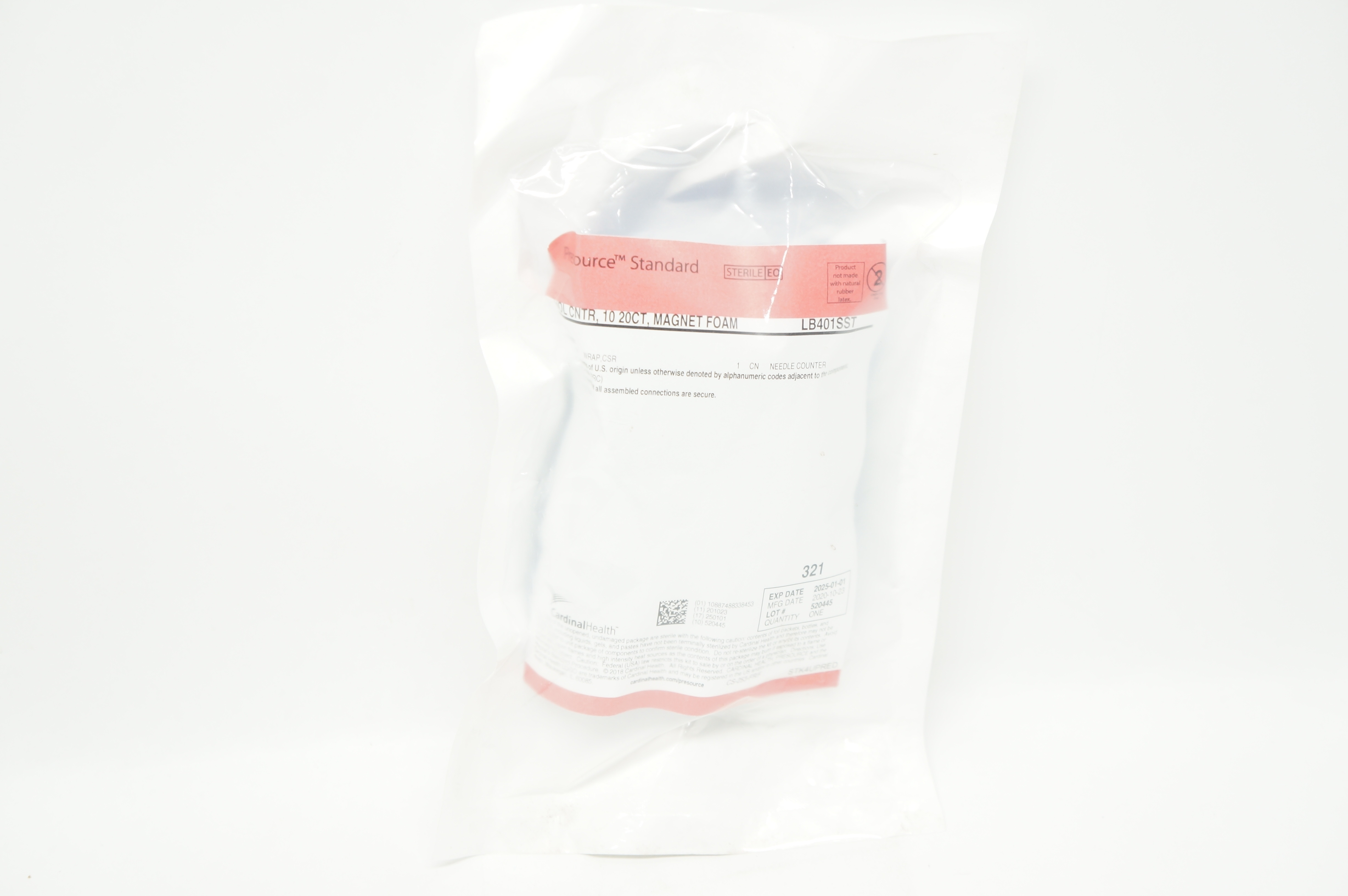 Cardinal Health LB401SST Presourse Standard Foam/Magnet Ndle Counter 10/20Count