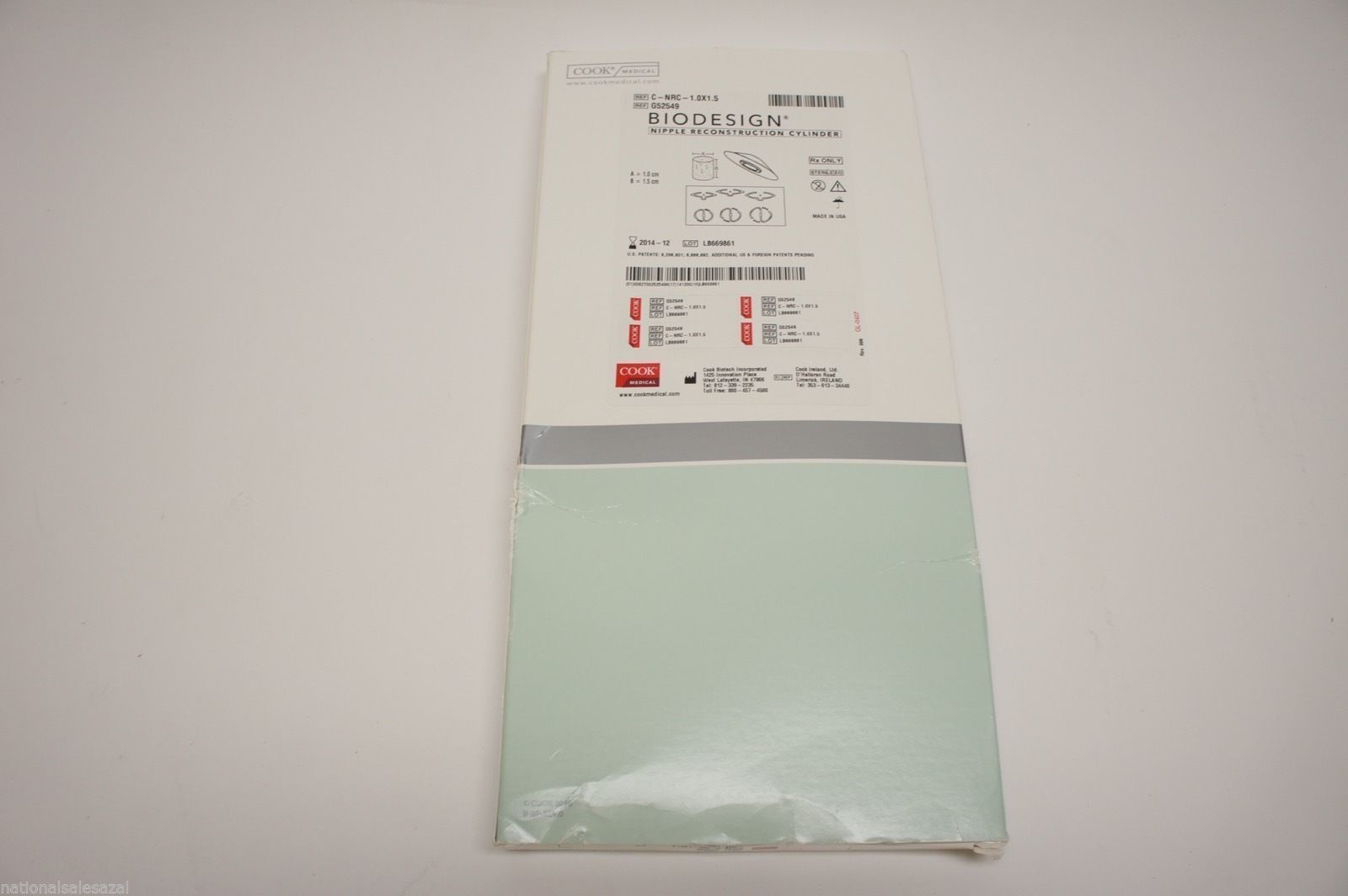 G52549 ~ Cook Medical Biodesgn Nipple Reconstruction Cylinder (x)