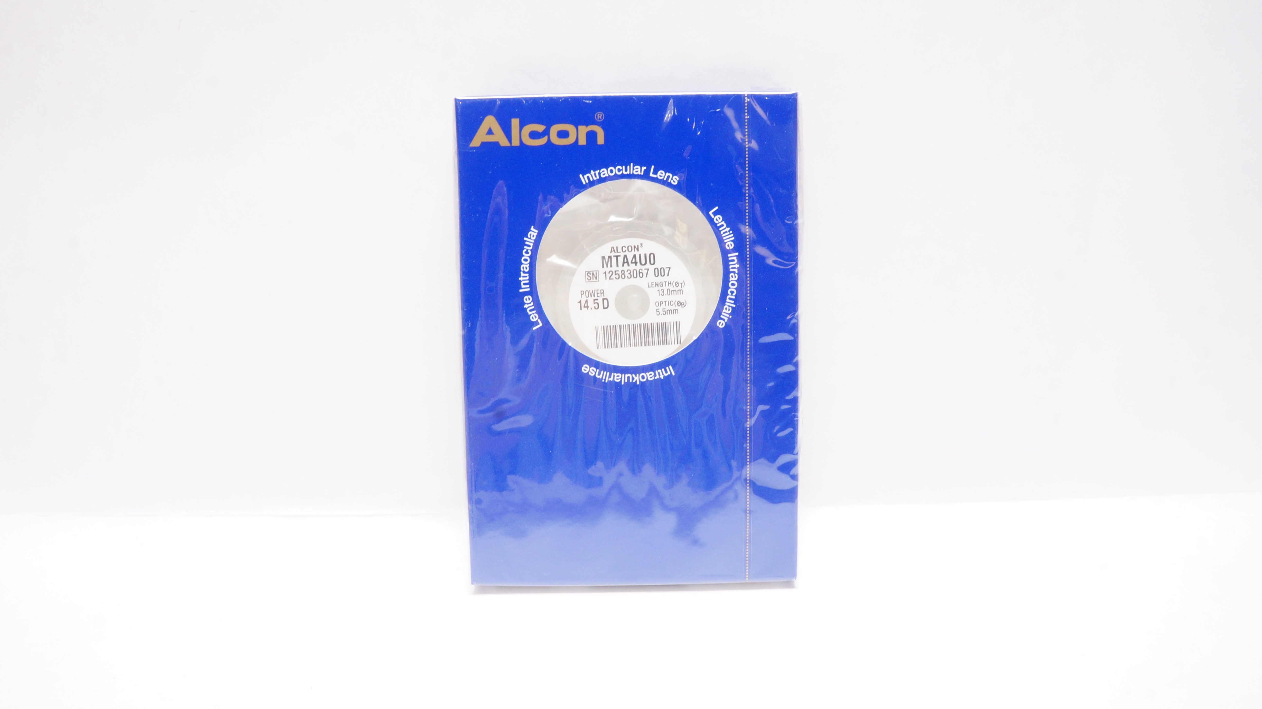 Alcon MTA4Uo  UV Intraocular Lens 14.5D, 5.5mm x 13.0mm (x)