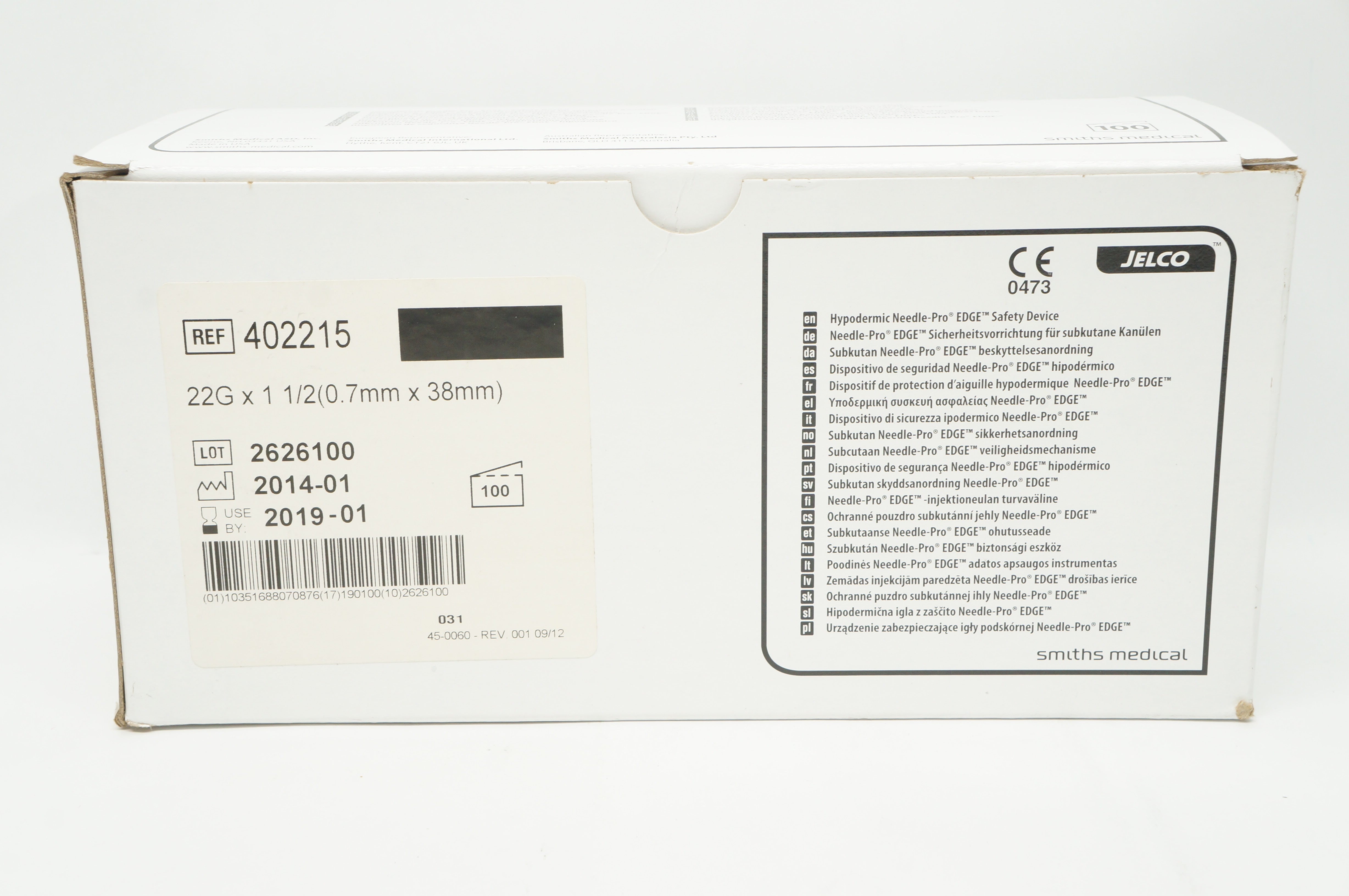 Smiths Medical 402215 Hypodermic Safety Device 22G x 1 1/2 (x) - Box of 100