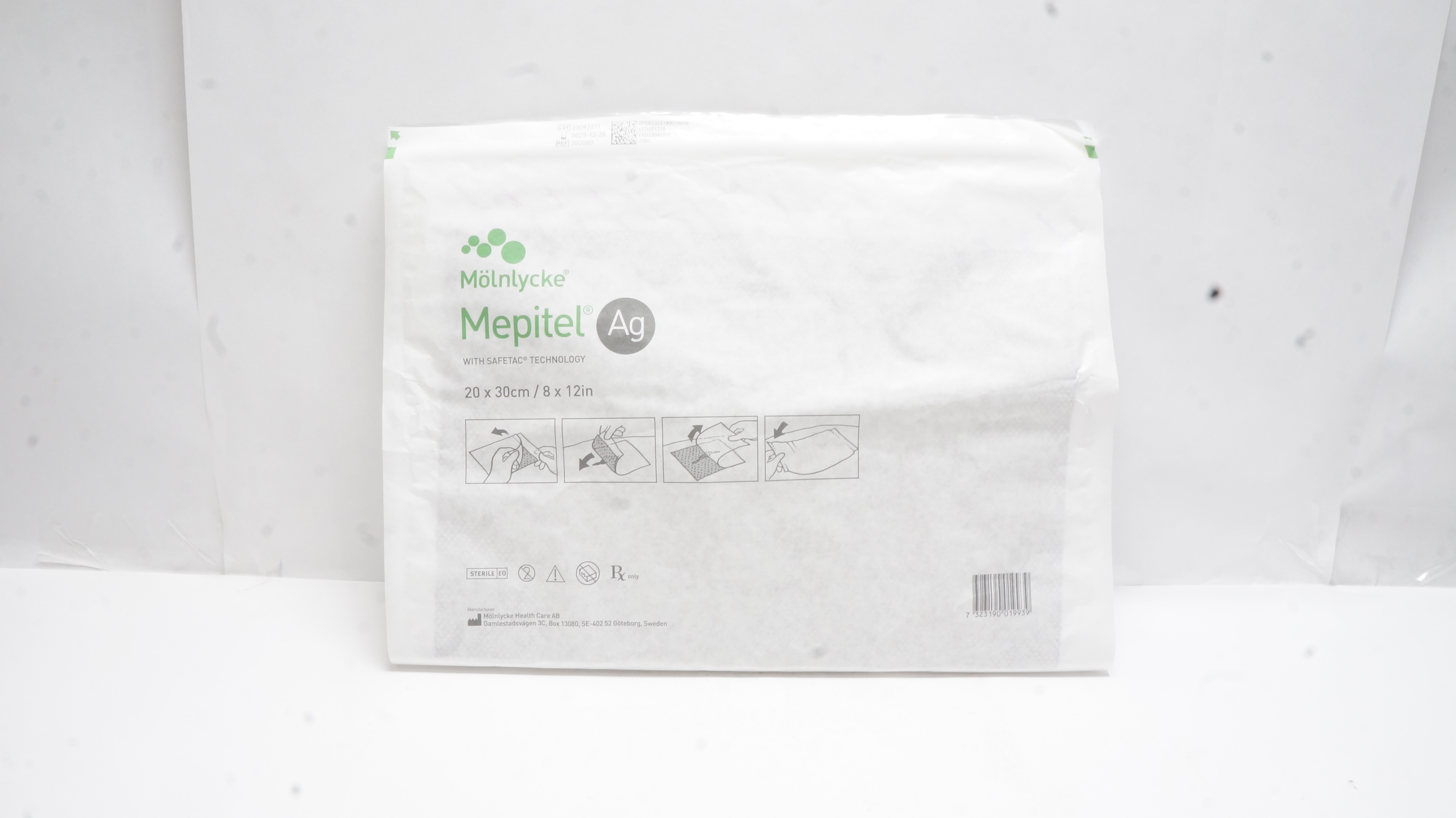 Mölnlycke 392090 Mepitel Antimicrobial Wound Contact Layer 8 x 12inch